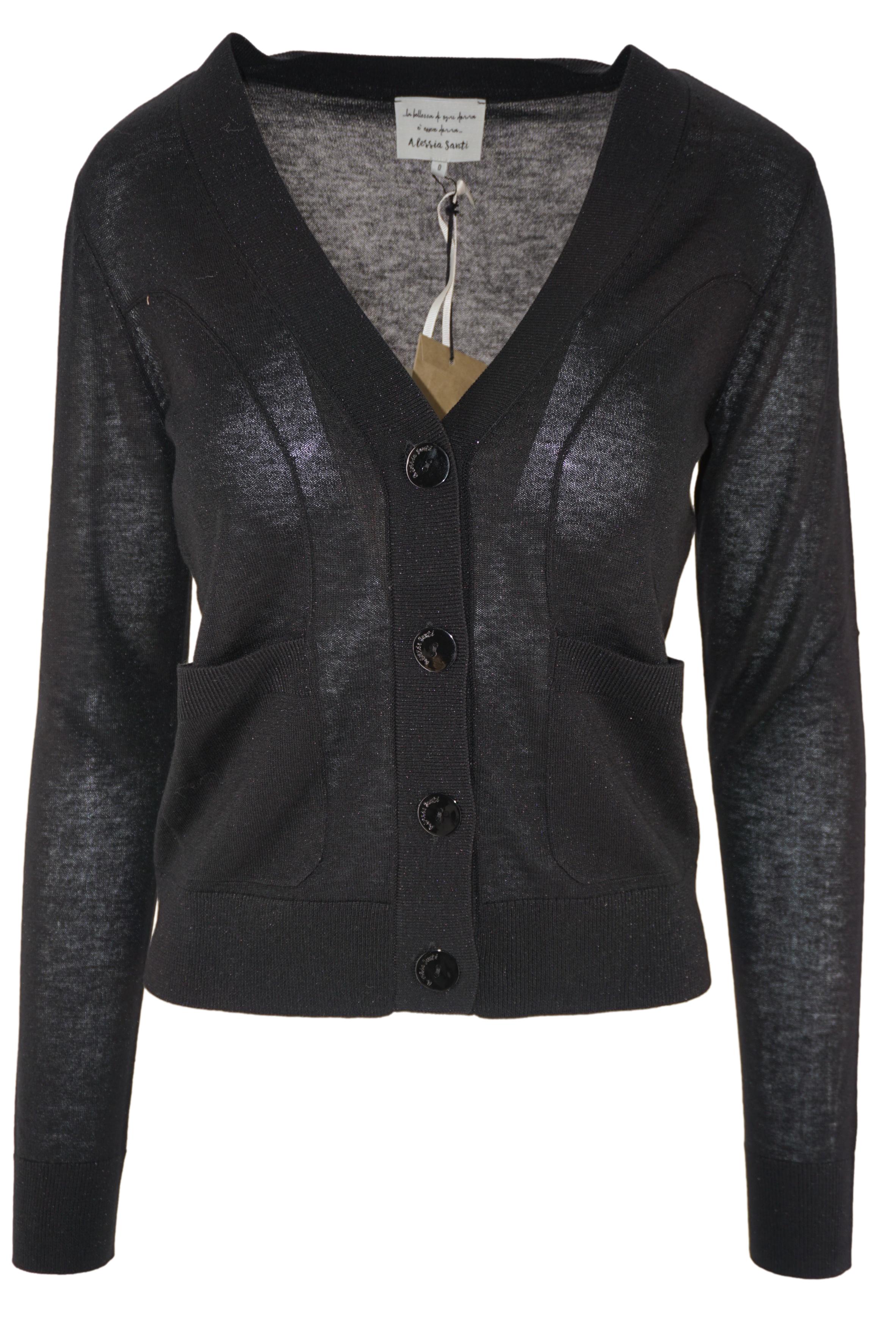 Black 2024 lurex cardigan