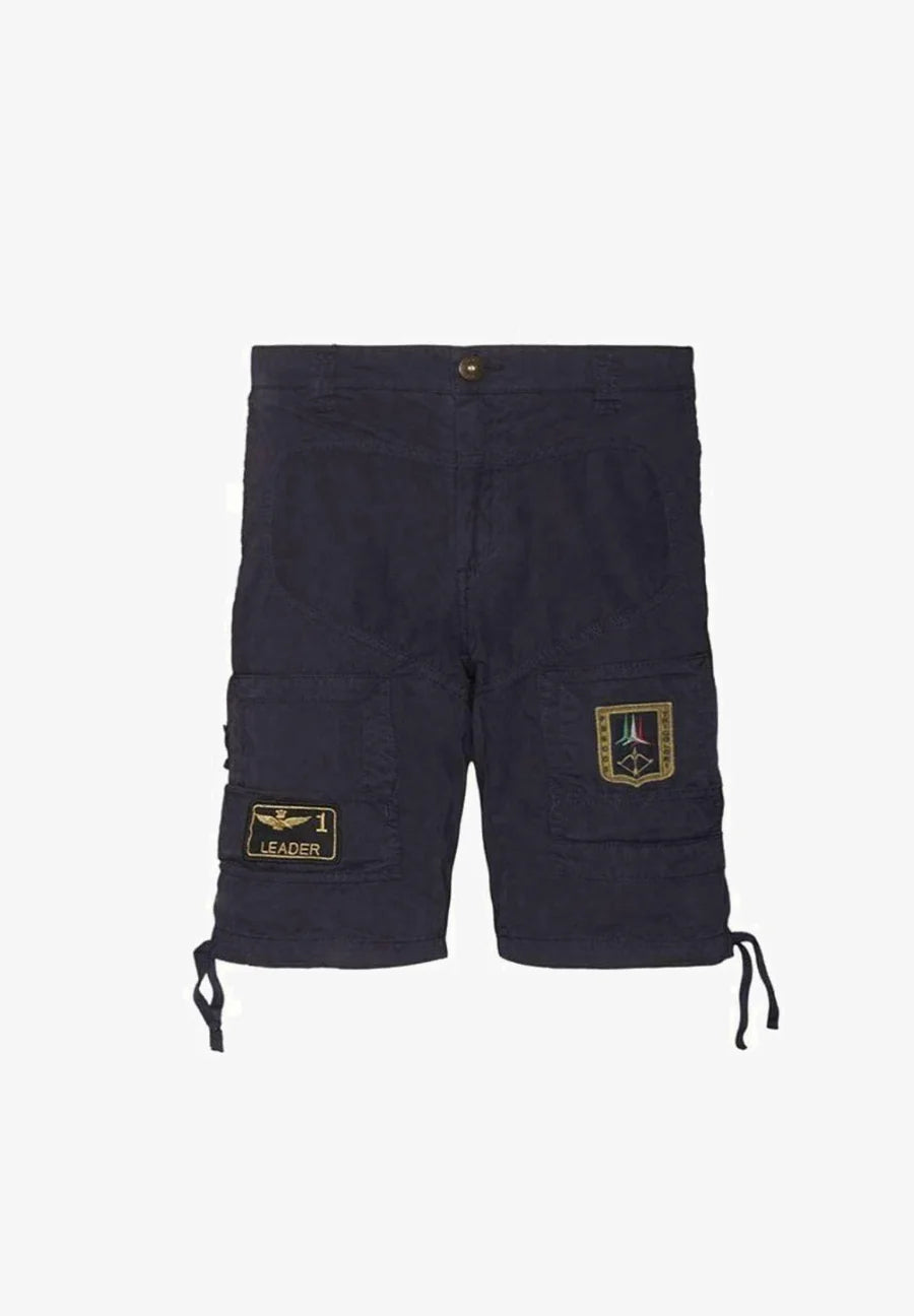 Bermuda shorts with Aeronautica Militare Logo Blue