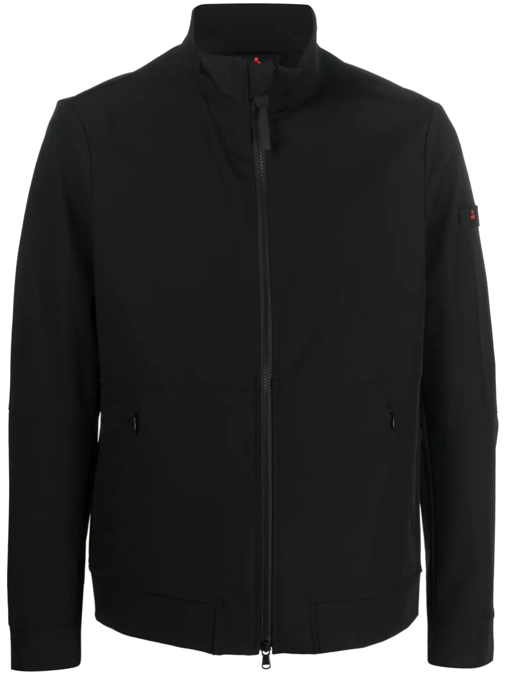 Black shop hoodless jacket