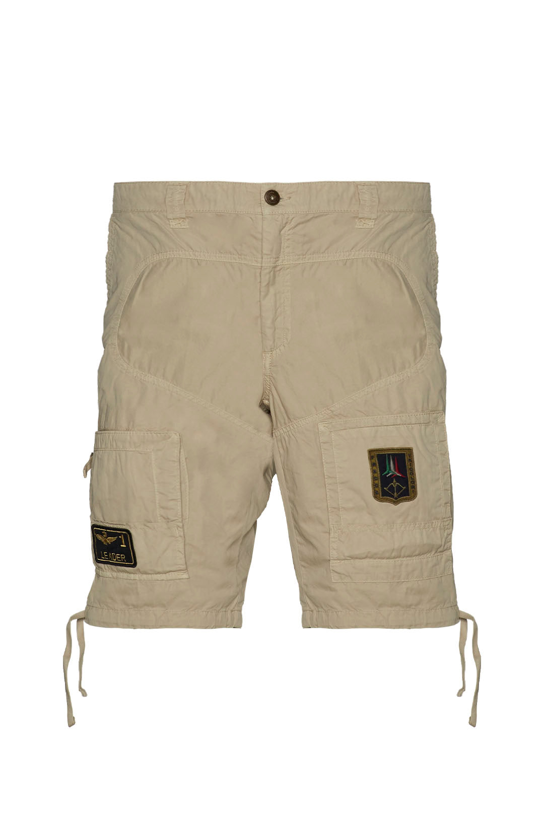 Bermuda with Aeronautica Militare Logo Beige