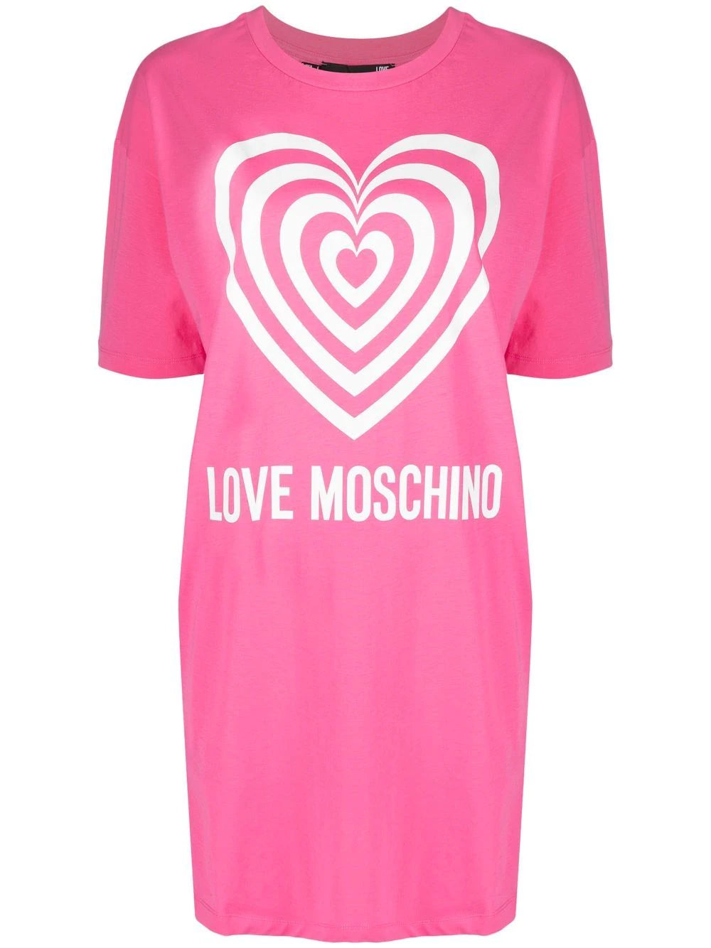 T Shirt Model Dress with Love Moschino Logo Pink