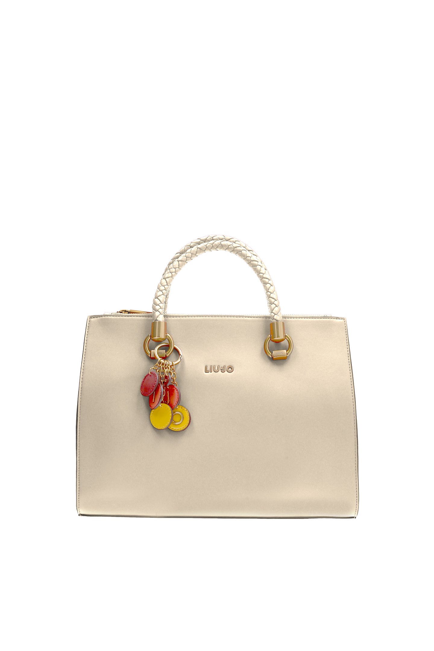 Bag with Liu Jo Logo and Charm White