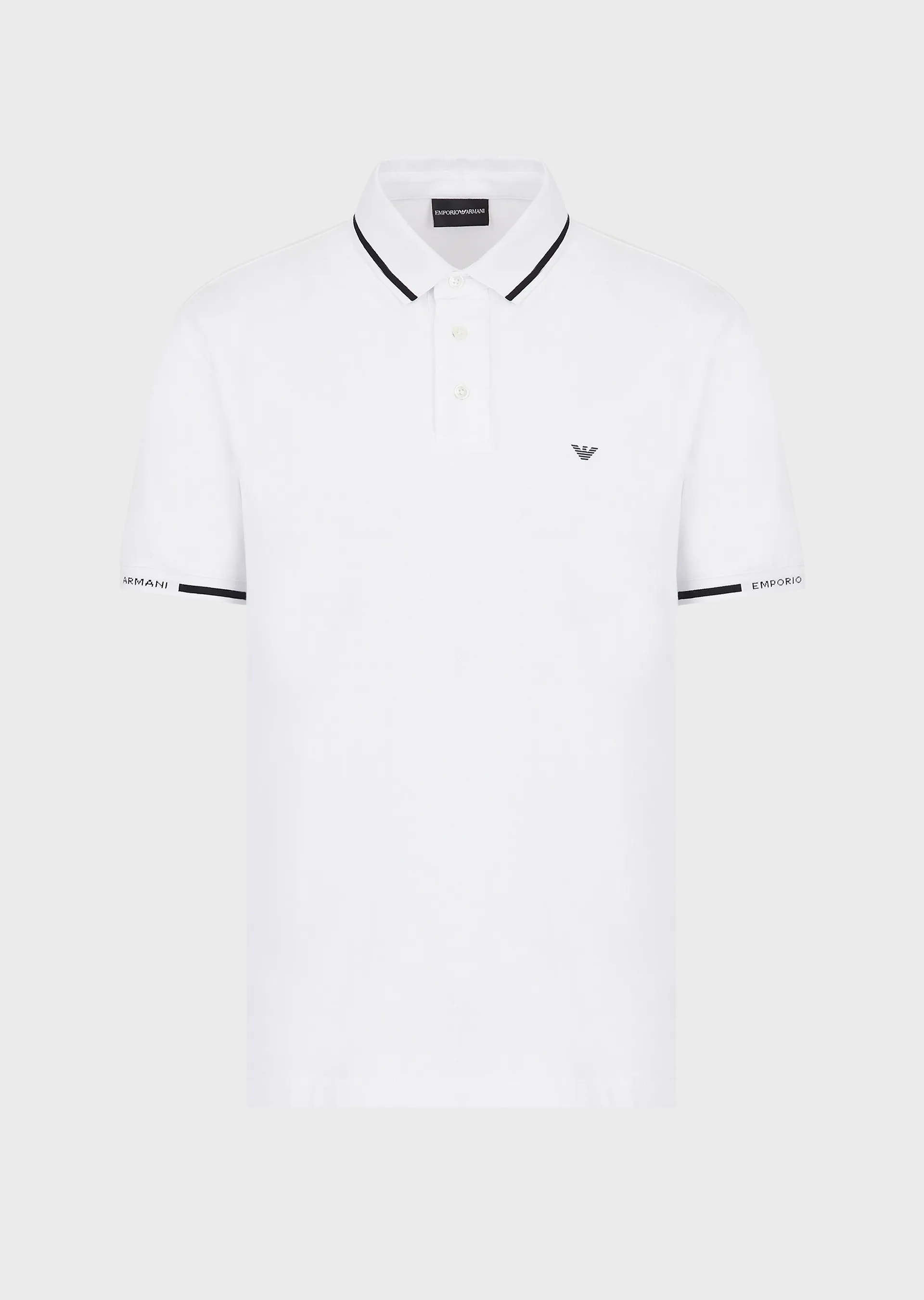 Emporio armani white hot sale polo shirt