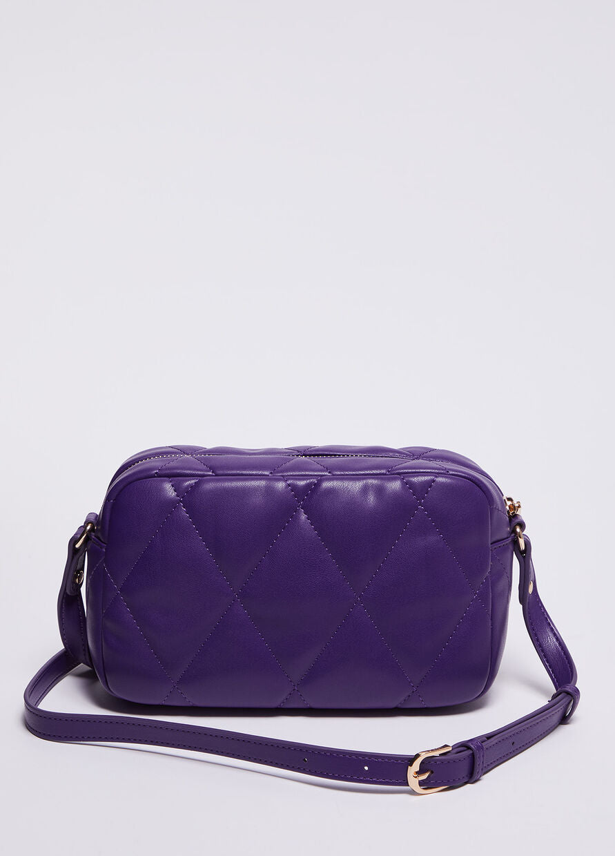 Borsa a Tracolla con Logo / Viola - Ideal Moda