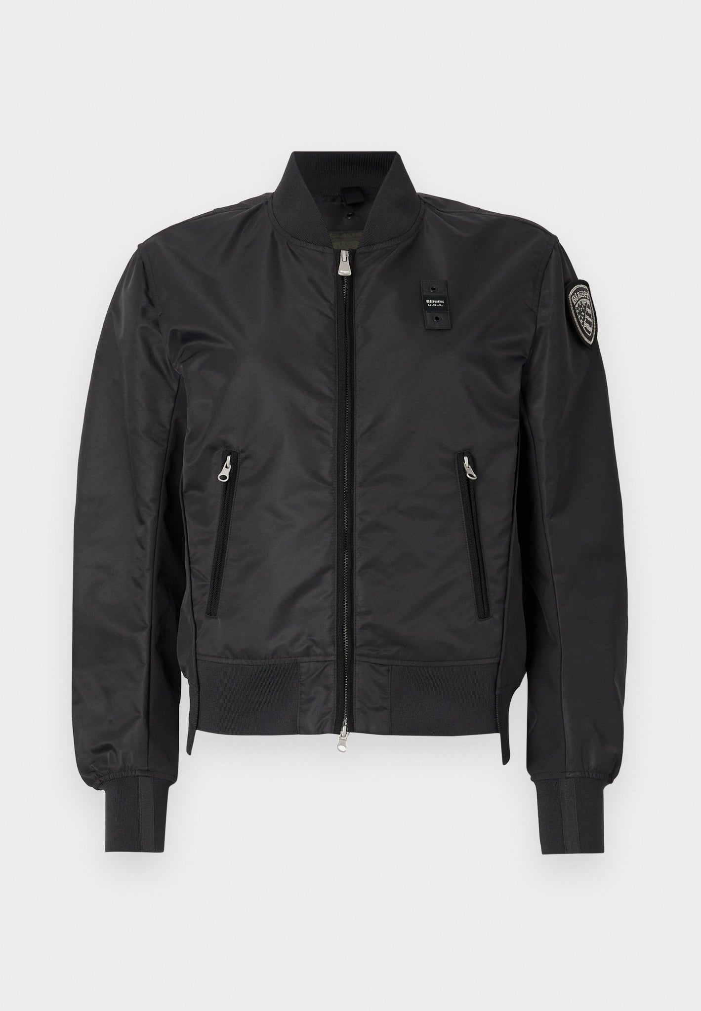 Giubbino Bomber con Logo / Nero