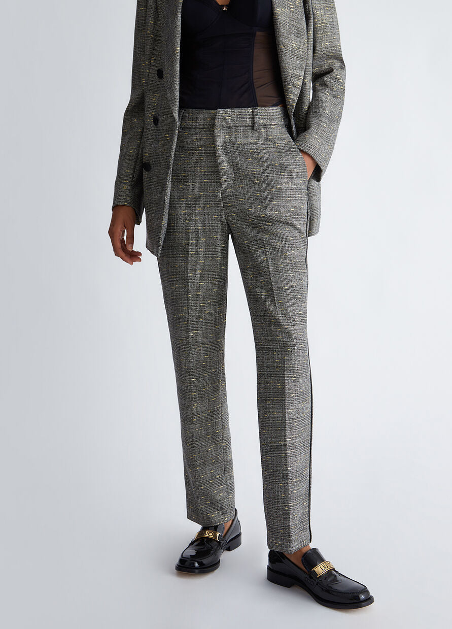 Pantalone Chino Check / Grigio - Ideal Moda