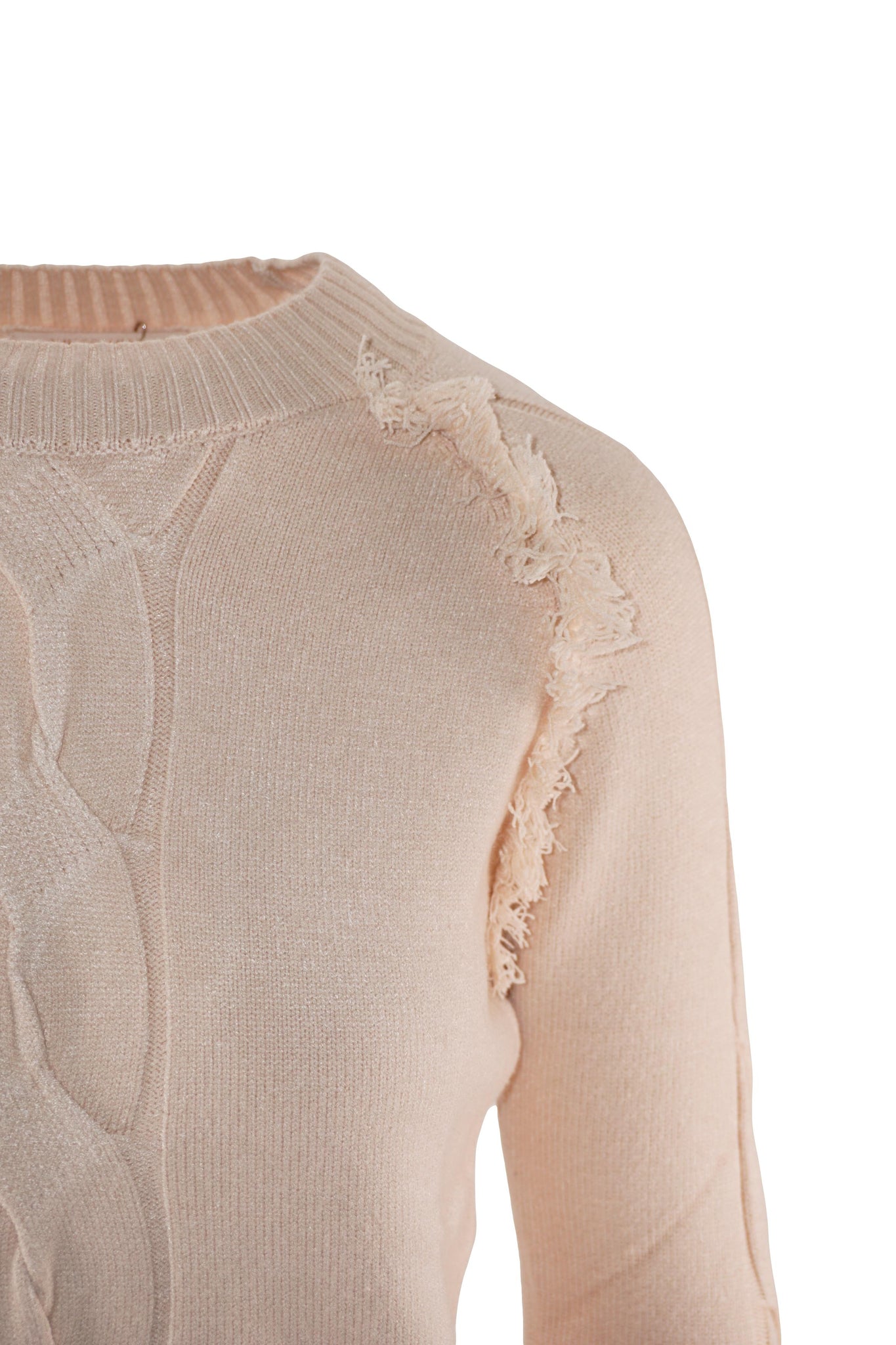 Maglia con Dettaglio Frontale / Beige - Ideal Moda