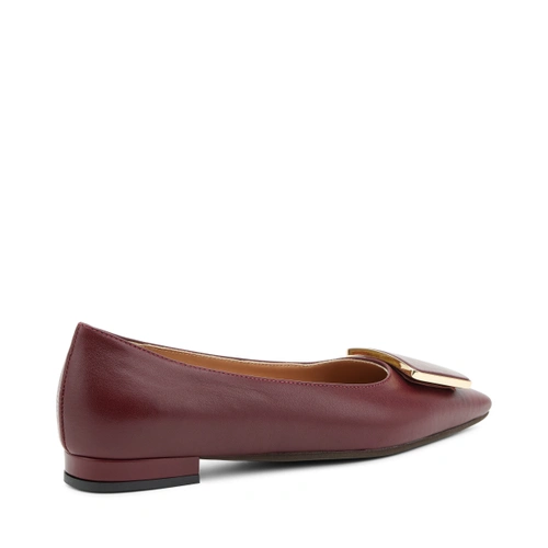 Ballerina in Pelle / Bordeaux - Ideal Moda