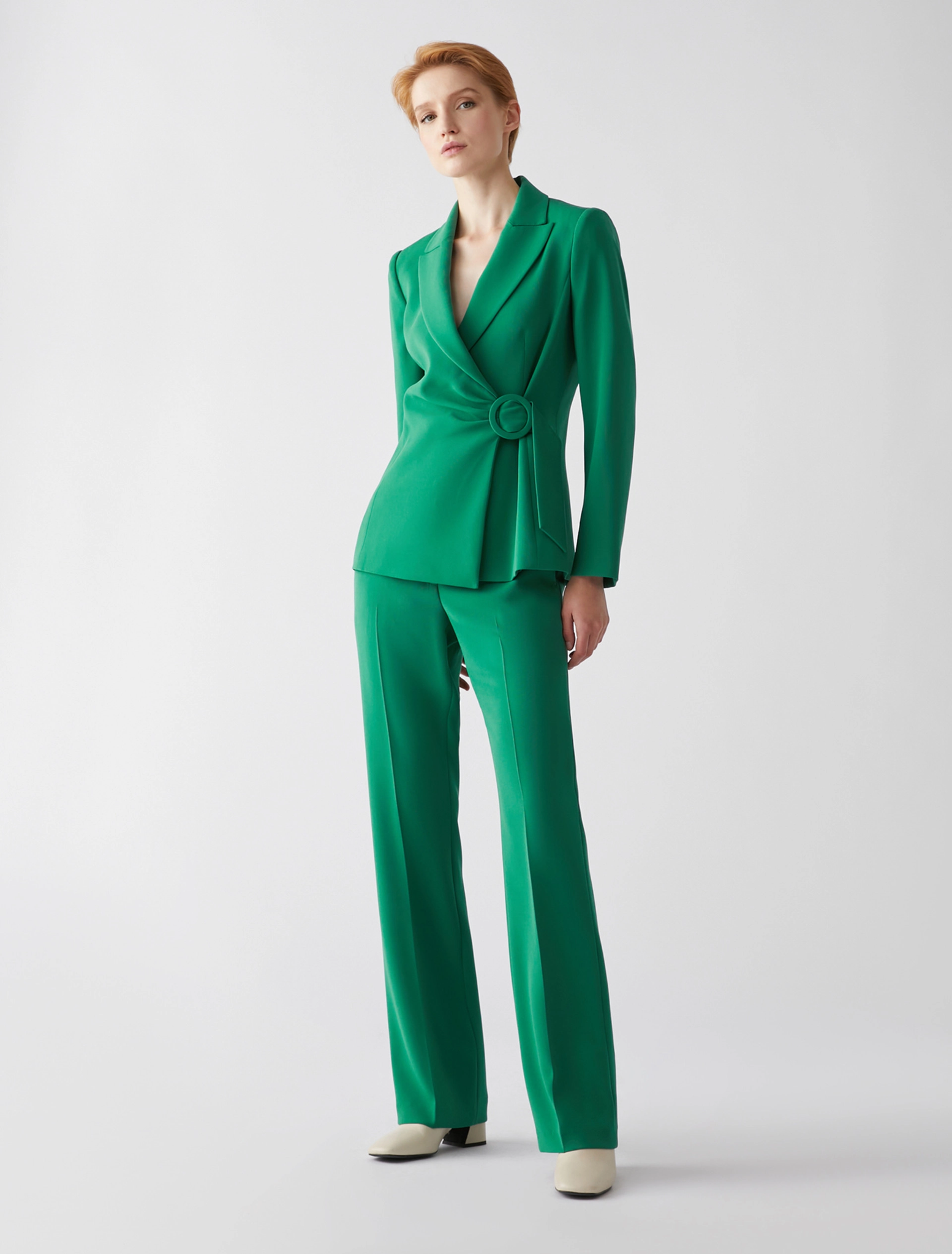 Pantalone Flare Fit / Verde - Ideal Moda