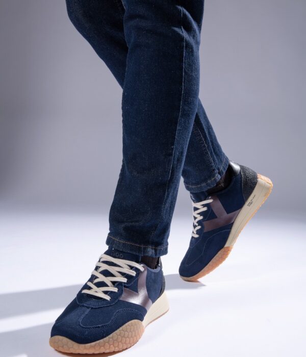 Sneaker Bassa con Logo / Blu - Ideal Moda