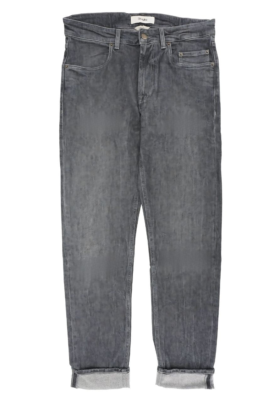 Palazzo Denim Jeans Wash Grey/Grey