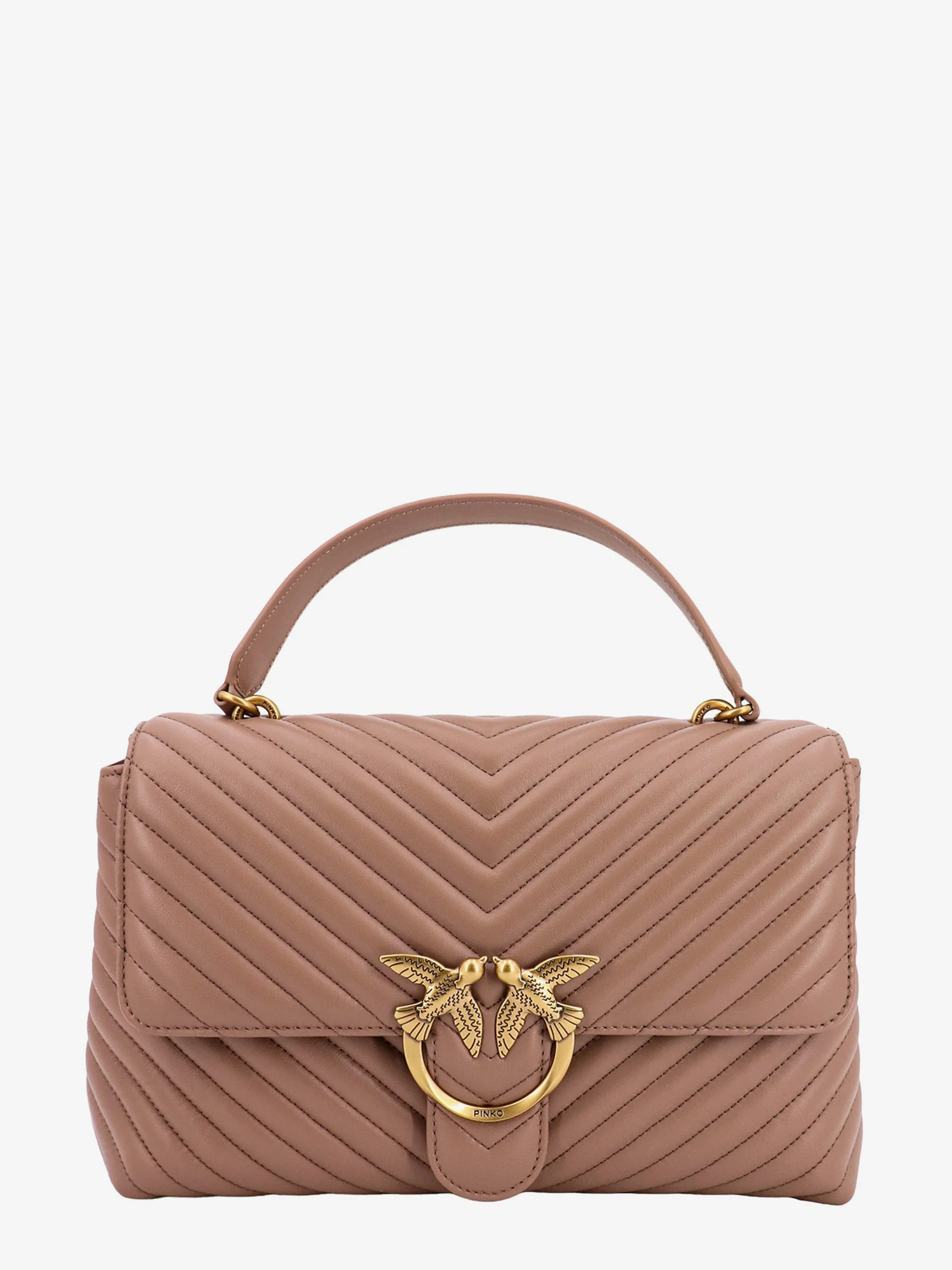 Borsa Big Lady Love Puff Chevron / Beige - Ideal Moda