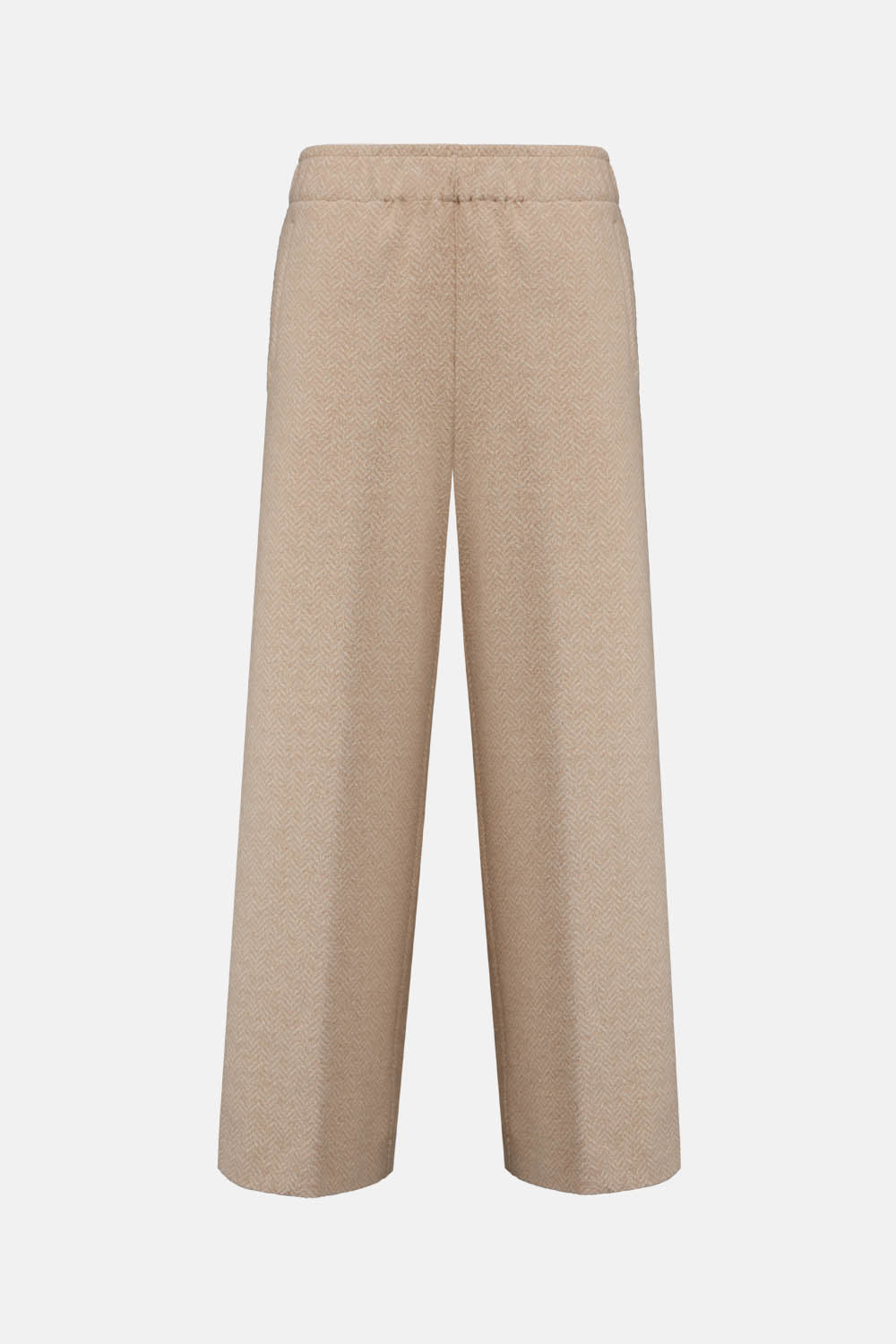 Pantalone con Elastico in Vita / Beige - Ideal Moda