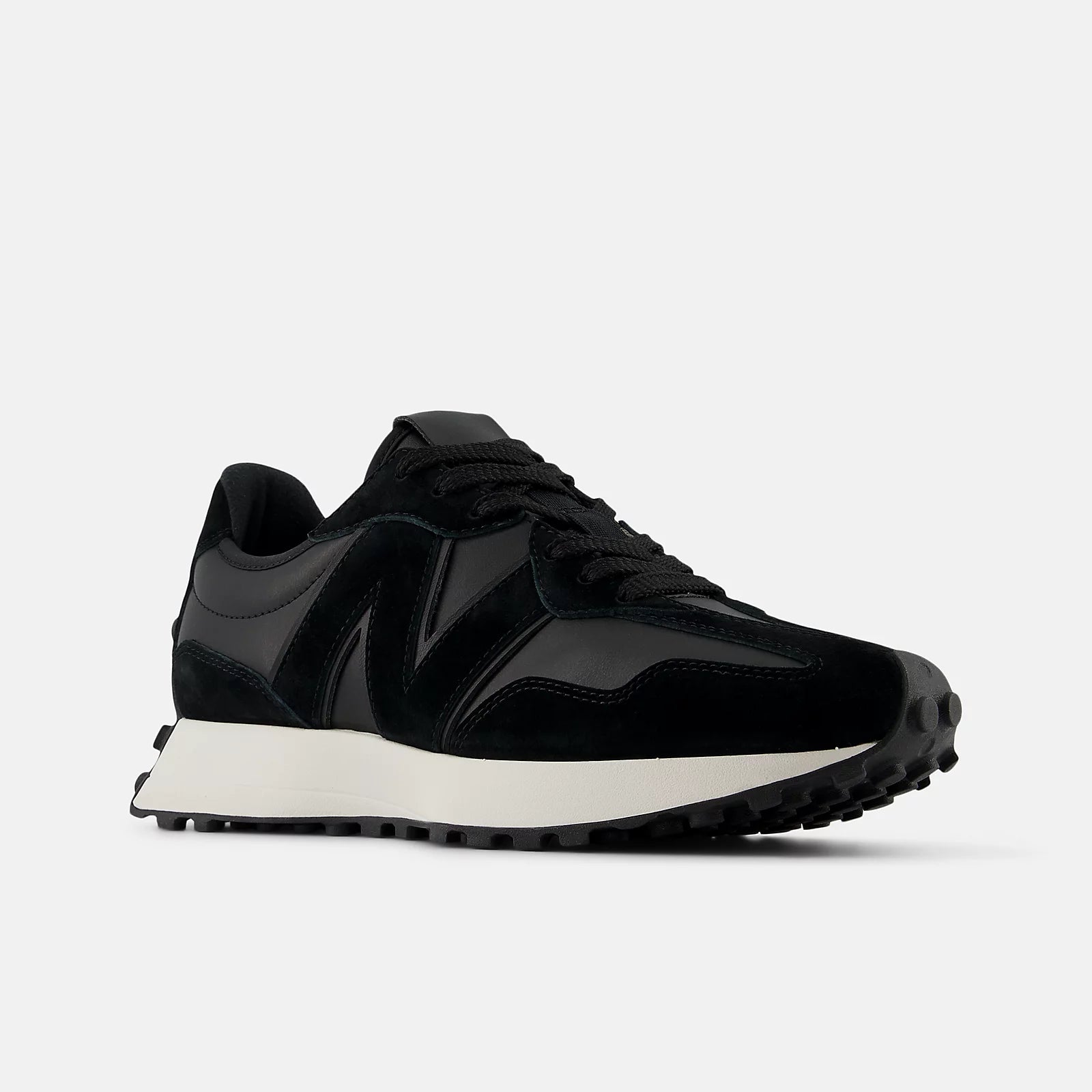 Sneaker 327 in Suede Leather / Black