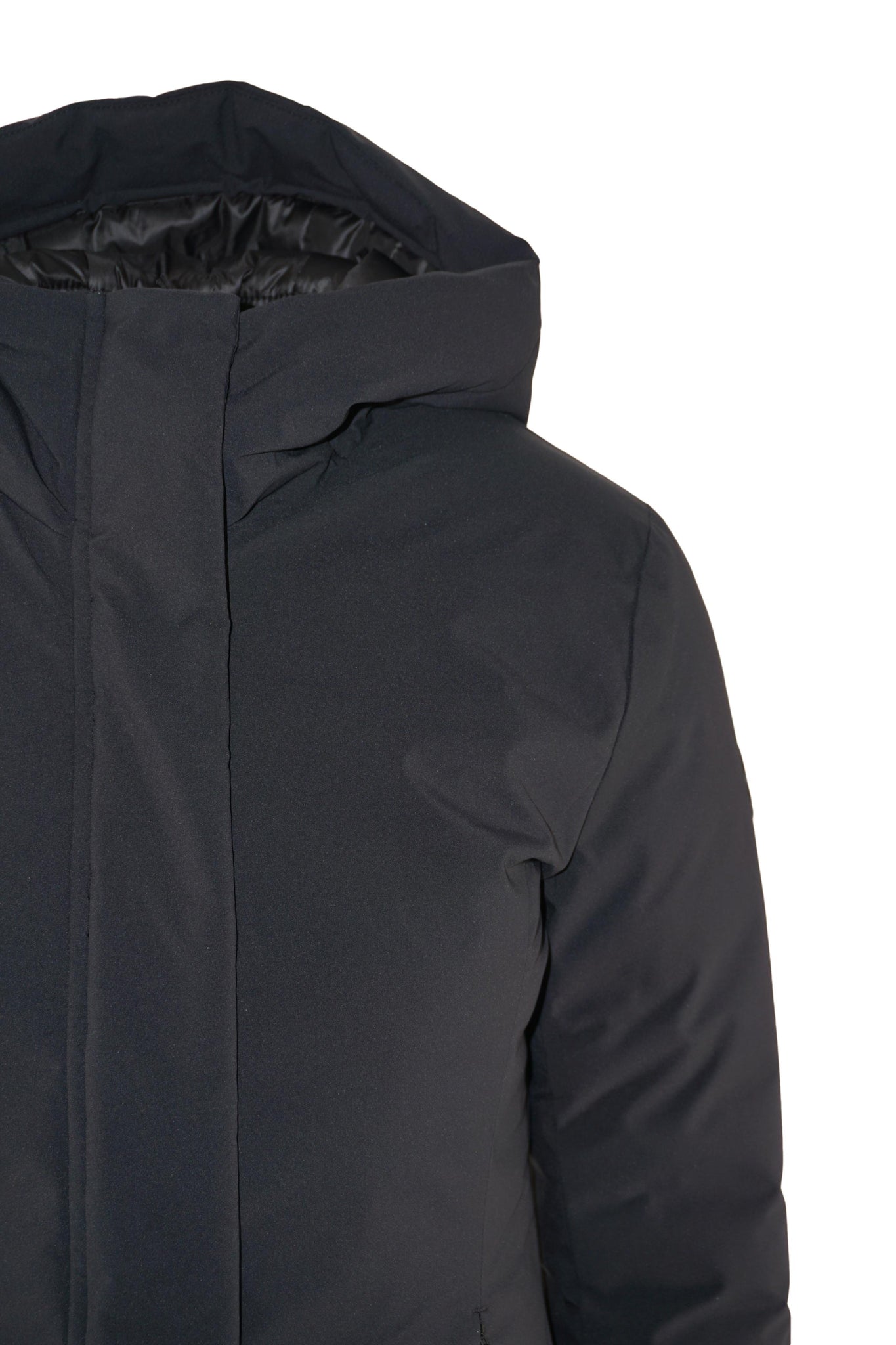 Giubbino Lungo in Softshell / Nero - Ideal Moda