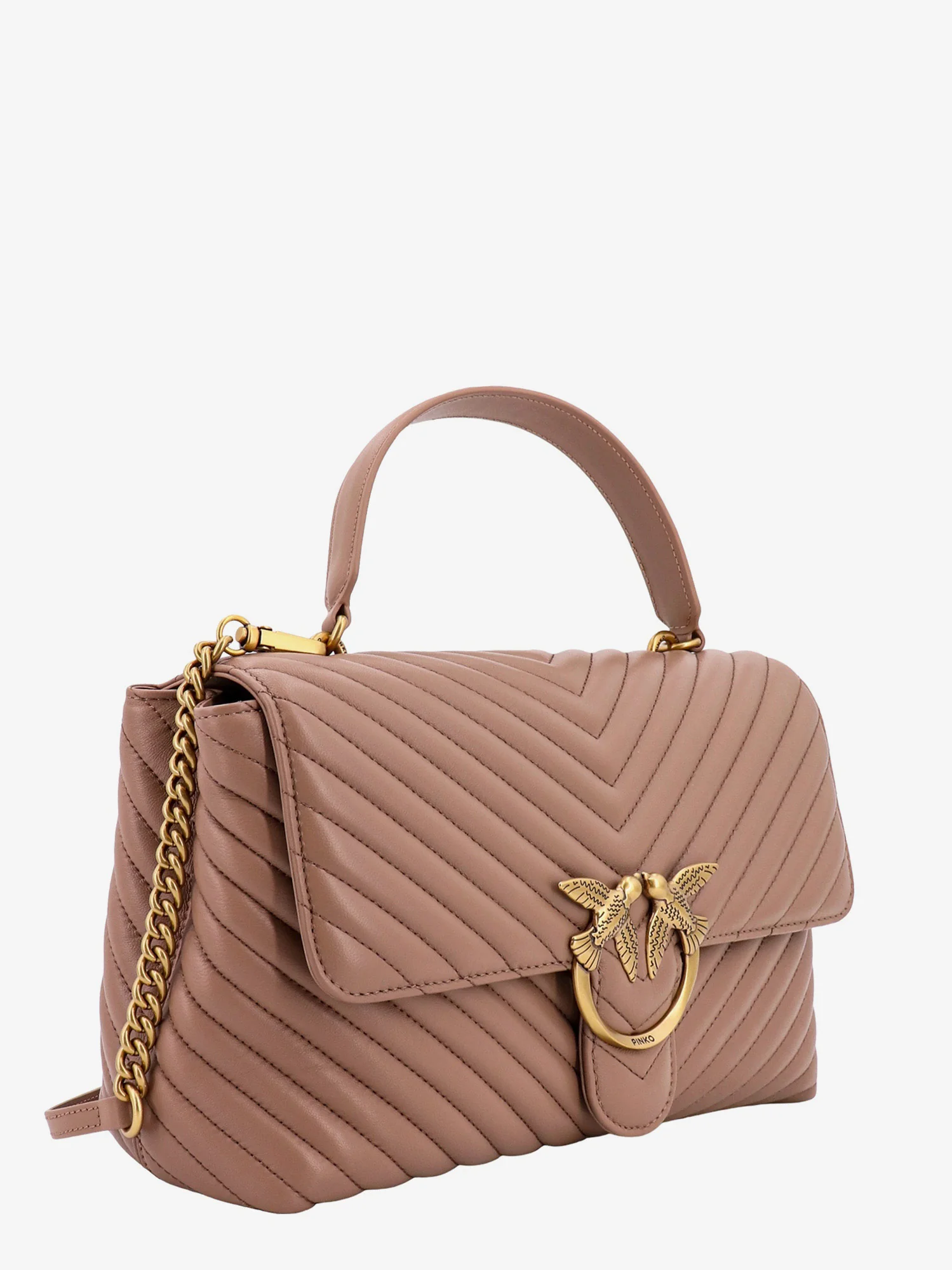 Borsa Big Lady Love Puff Chevron / Beige - Ideal Moda