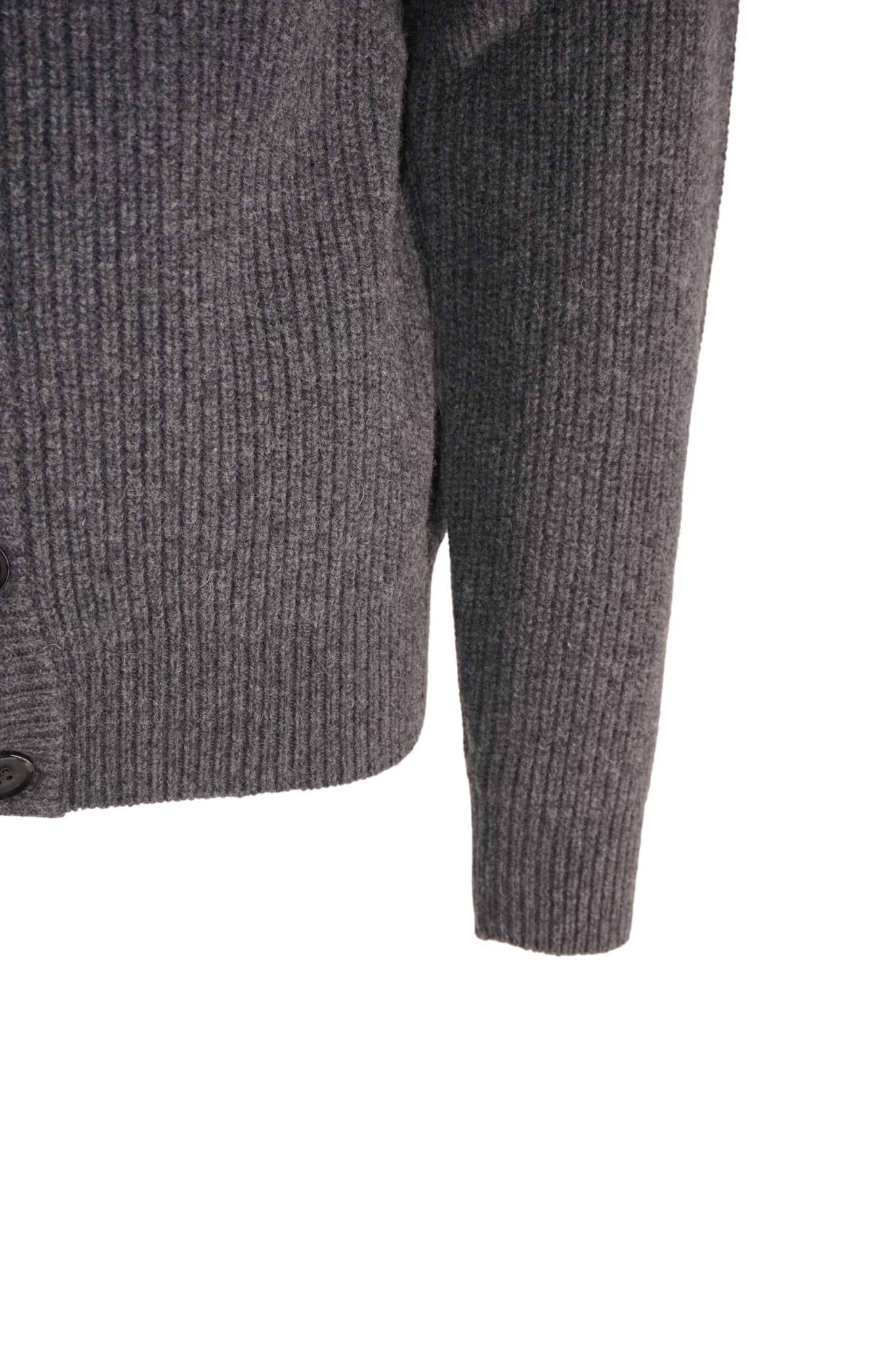 Maglia Cardigan a Costine / Grigio - Ideal Moda