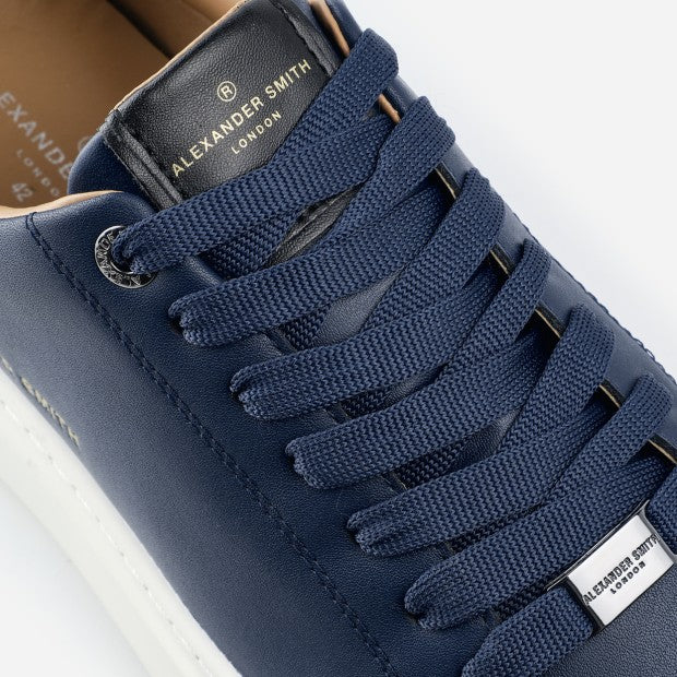 Sneaker in Pelle Modello London / Blu - Ideal Moda