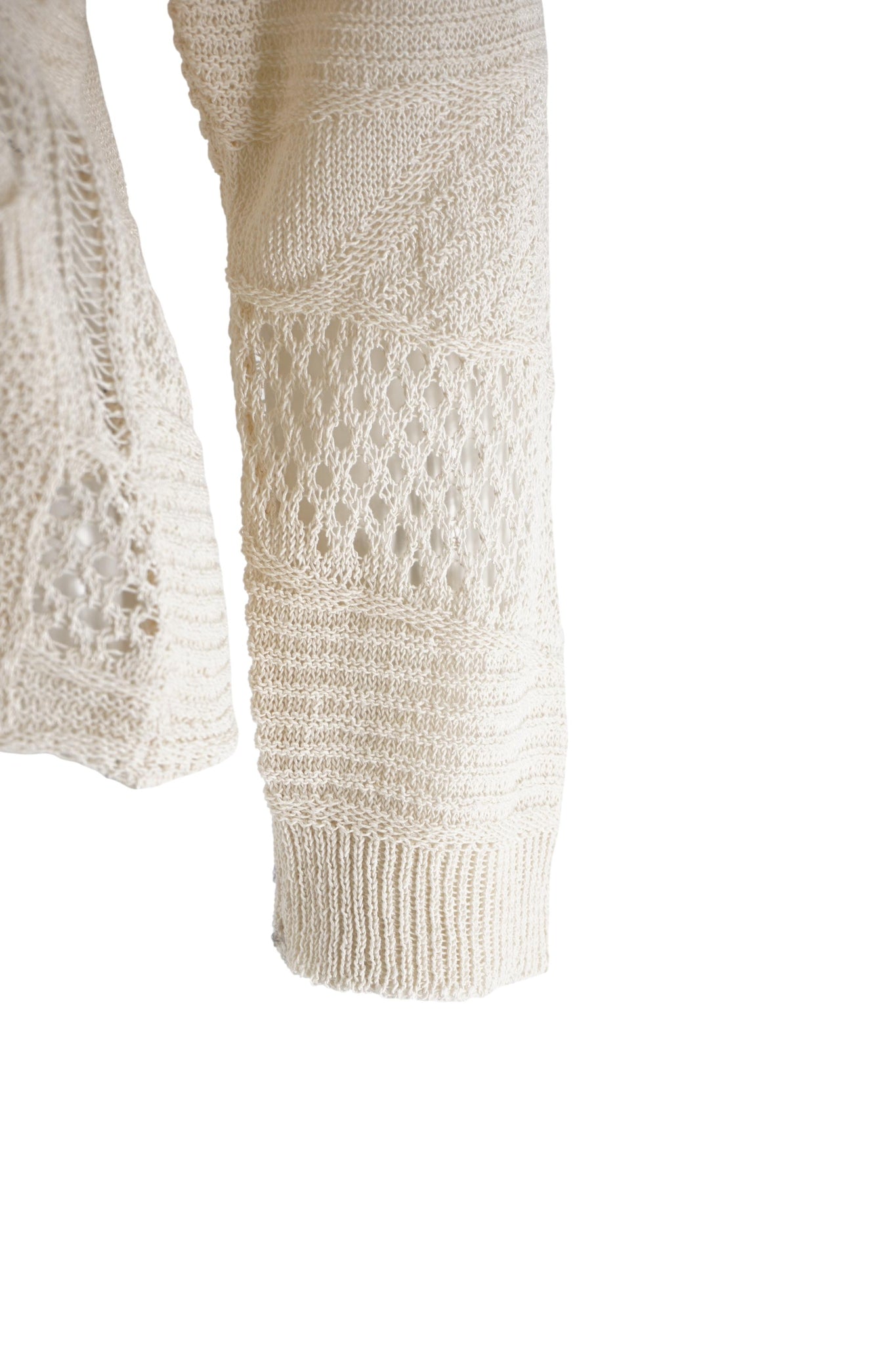 Maglia Cardigan Traforata / Beige - Ideal Moda