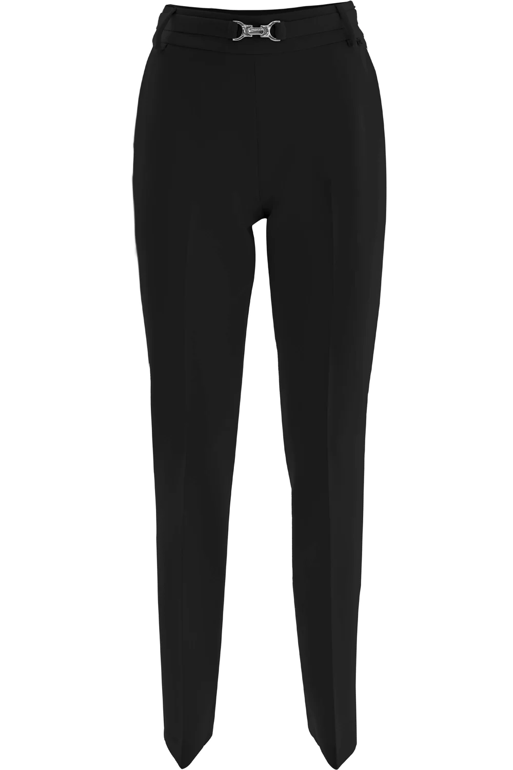 Pantalone Elegante con Cintura e Fibbia / Nero - Ideal Moda