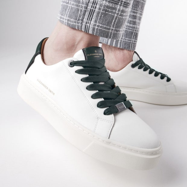 Sneaker in Pelle Modello London / Bianco - Ideal Moda