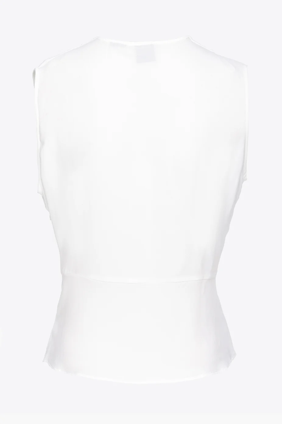 Top con Scollo a V in Crepe / Bianco - Ideal Moda