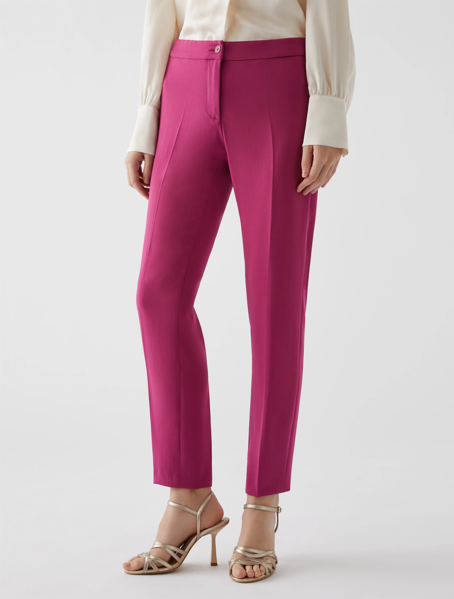 Pantaloni a Sigaretta / Fucsia - Ideal Moda