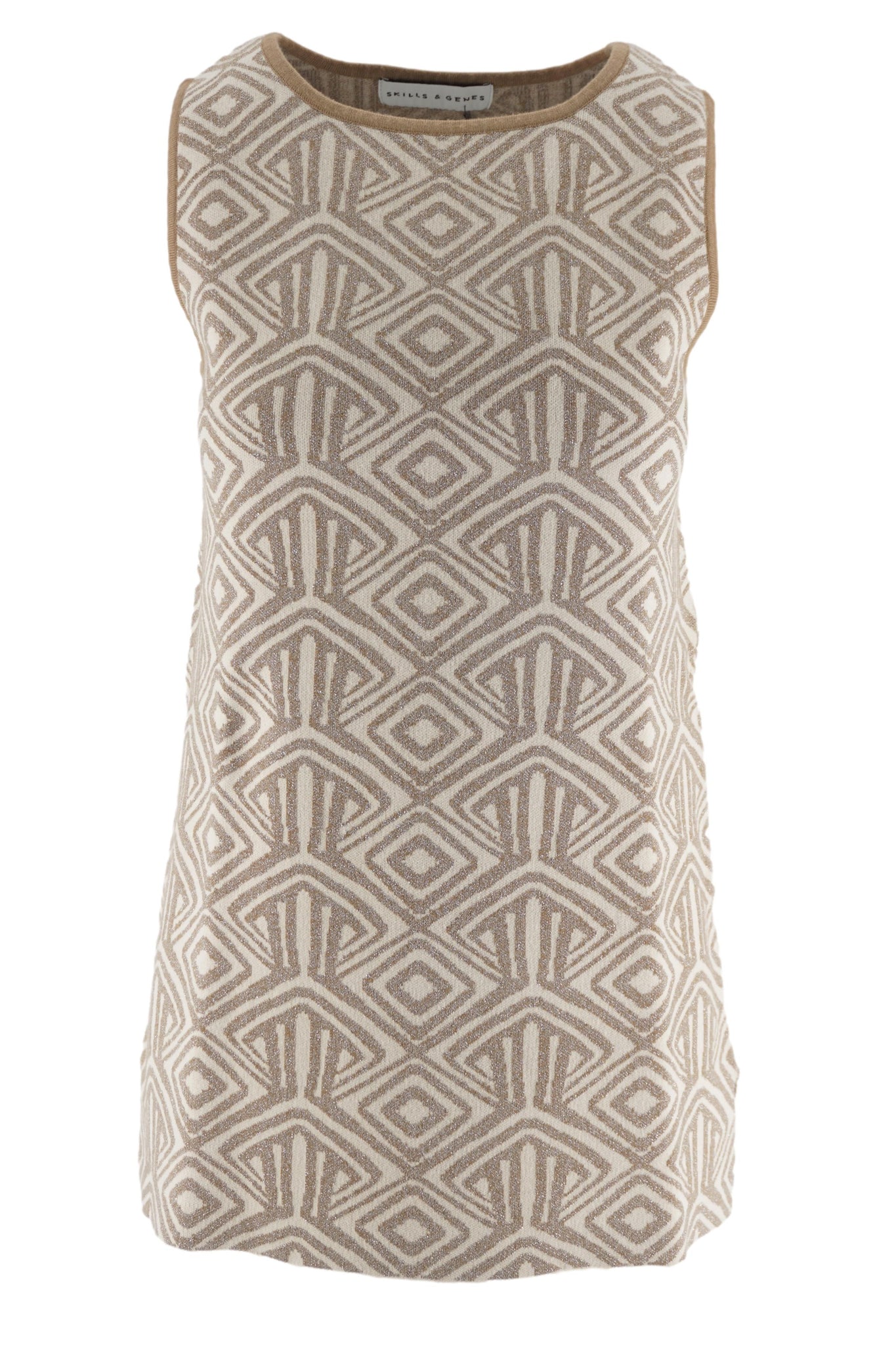 Top in Maglia con Fantasia / Beige - Ideal Moda