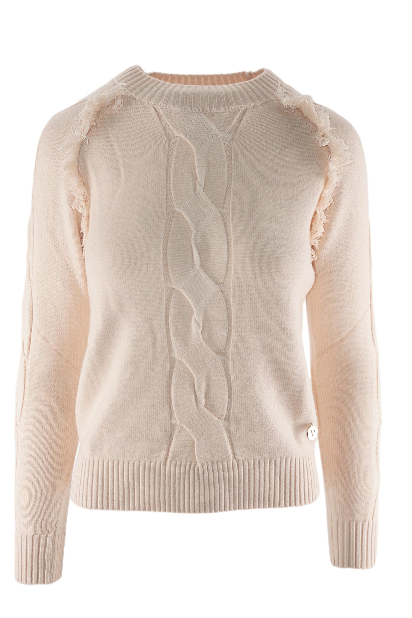 Maglia con Dettaglio Frontale / Beige - Ideal Moda