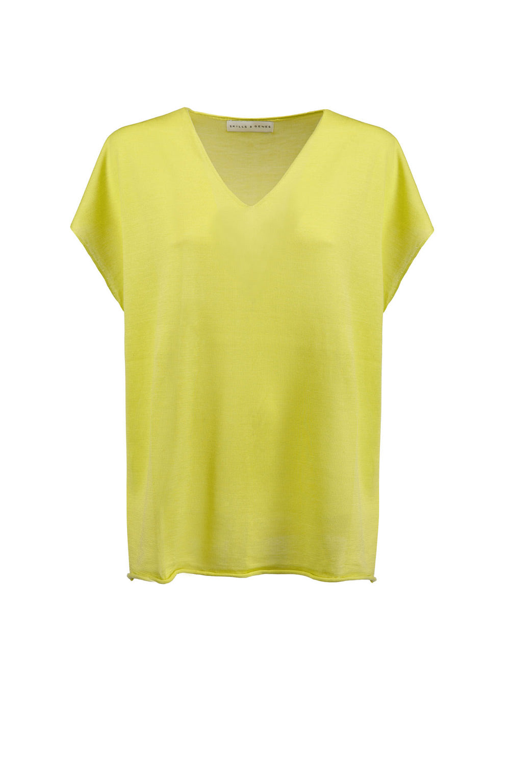 Maglia in Seta con Scollo a V / Verde - Ideal Moda