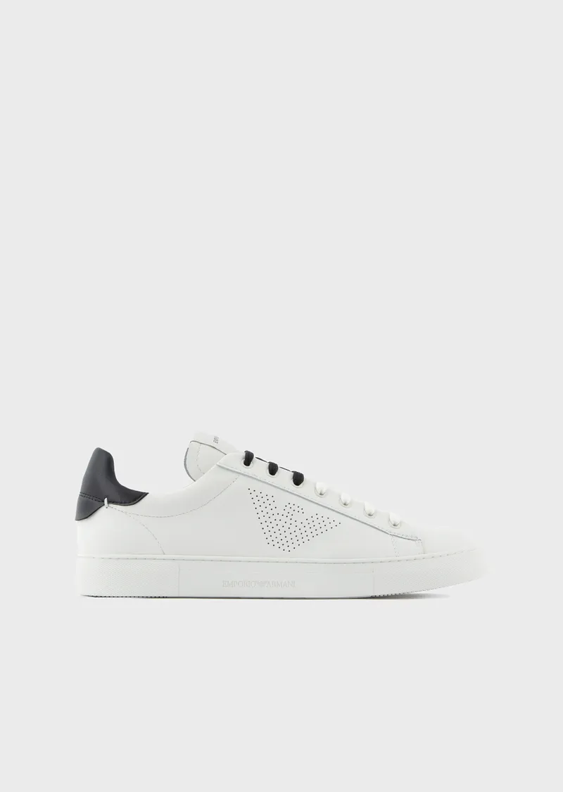 Sneaker Emporio Armani in Pelle / Bianco - Ideal Moda