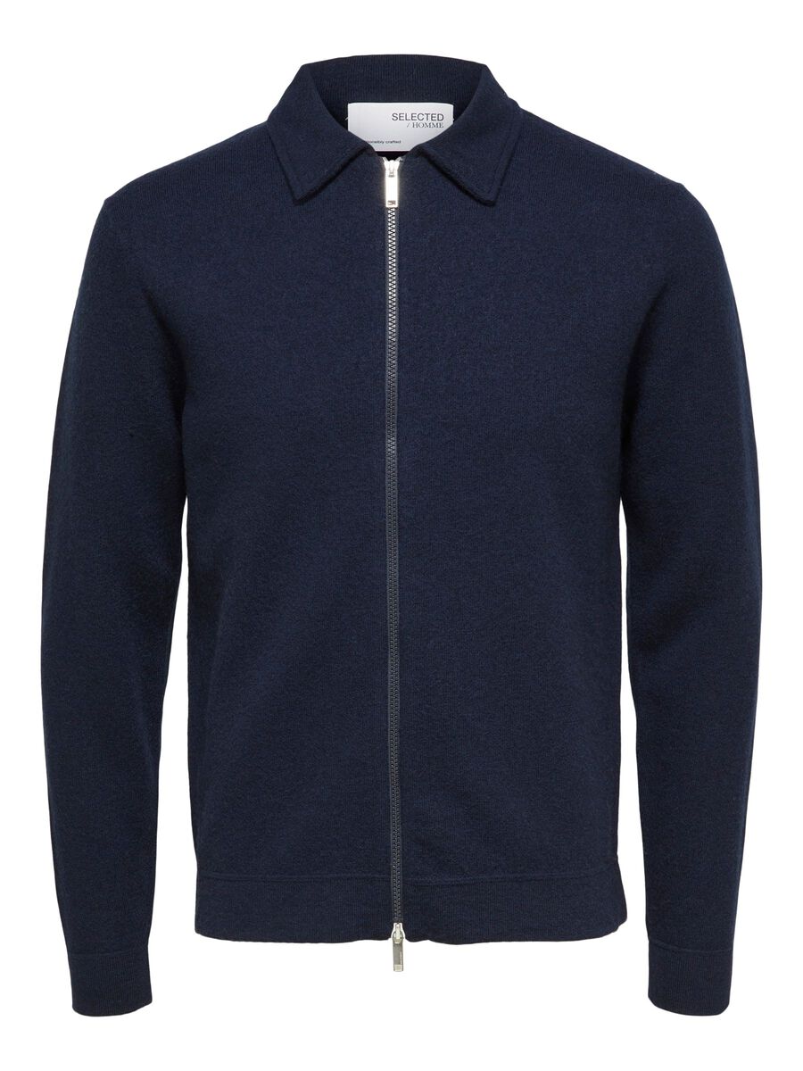 Maglia con FullZip Selected / Blu - Ideal Moda