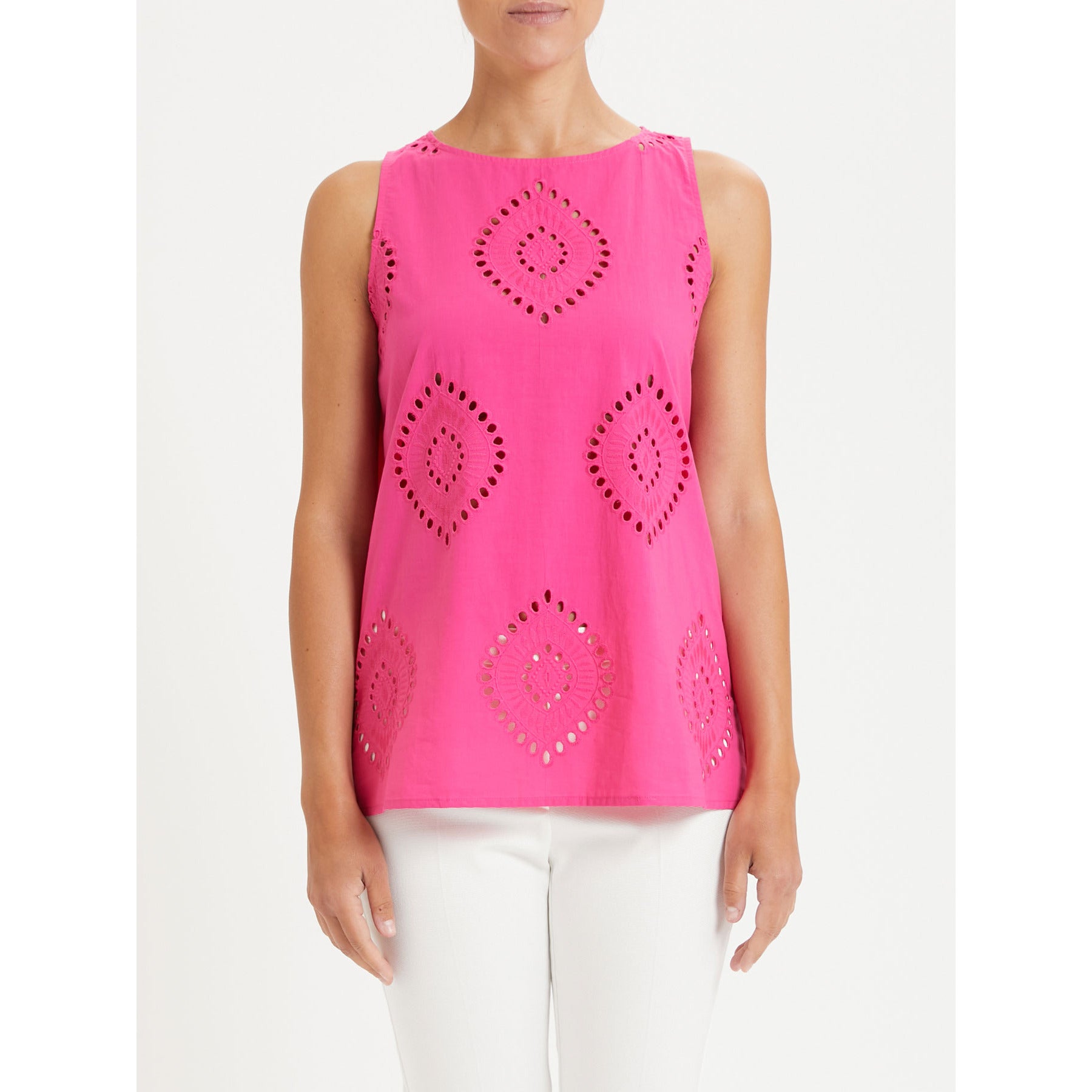 Top Ricamato Penny Black / Fucsia - Ideal Moda