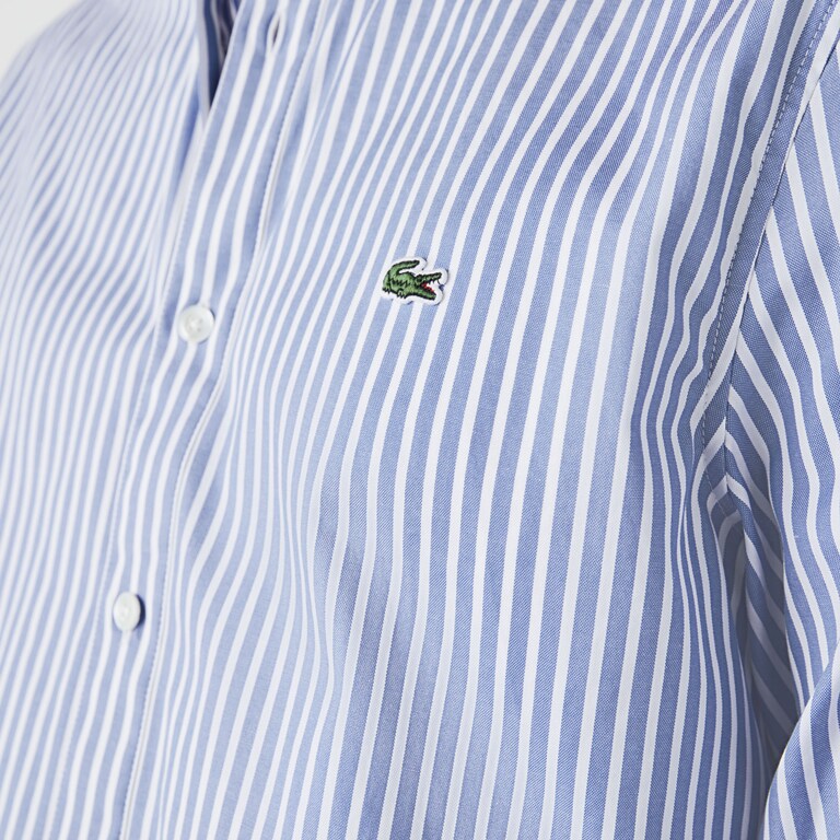 Camicia Lacoste a Fantasia / Azzurro - Ideal Moda