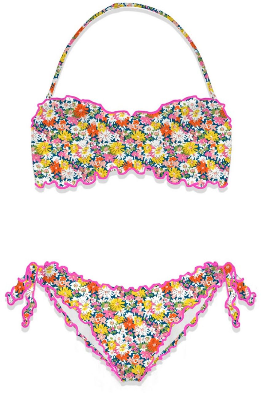 Bikini a Fascia con Fantasia Mc2 Saint Barth / Multicolor - Ideal Moda