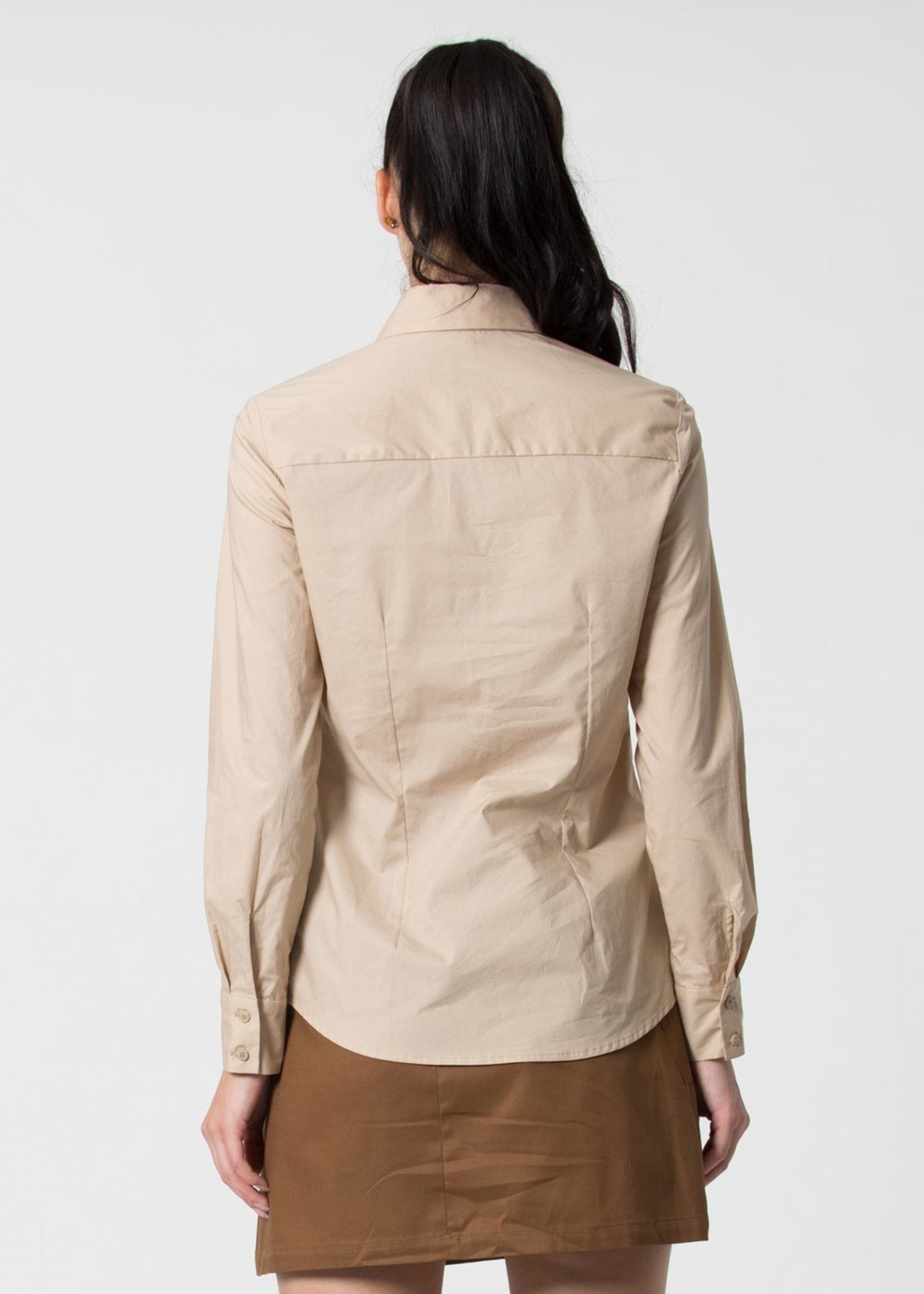 Camicia Kocca con Applicazioni / Beige - Ideal Moda