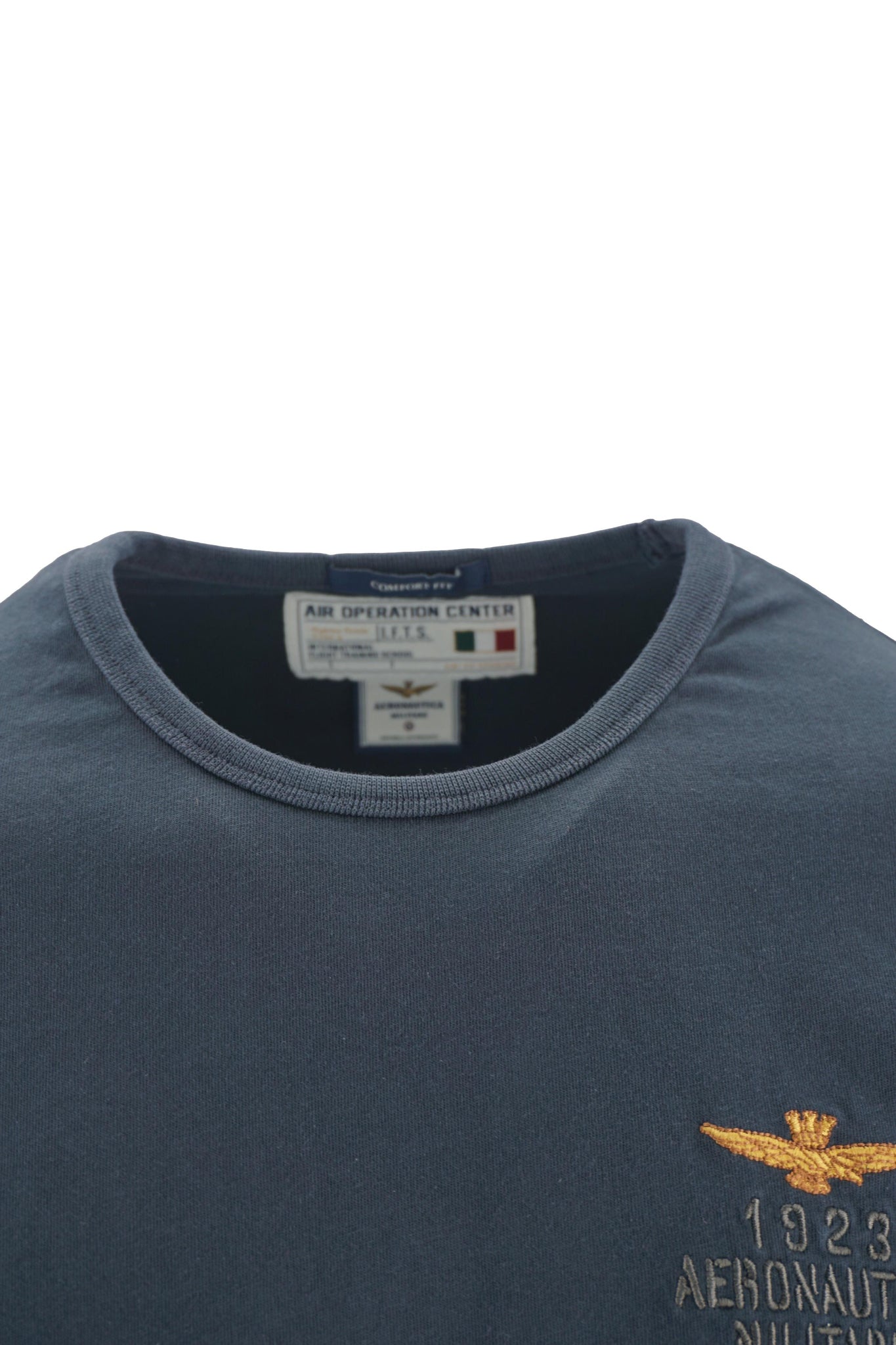 T-Shirt con Logo Frontale Aeronautica Militare / Blu - Ideal Moda