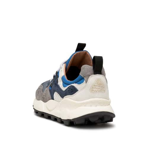 Sneakers in Suede e Tessuto Tecnico Flower Mountain / Grigio - Ideal Moda