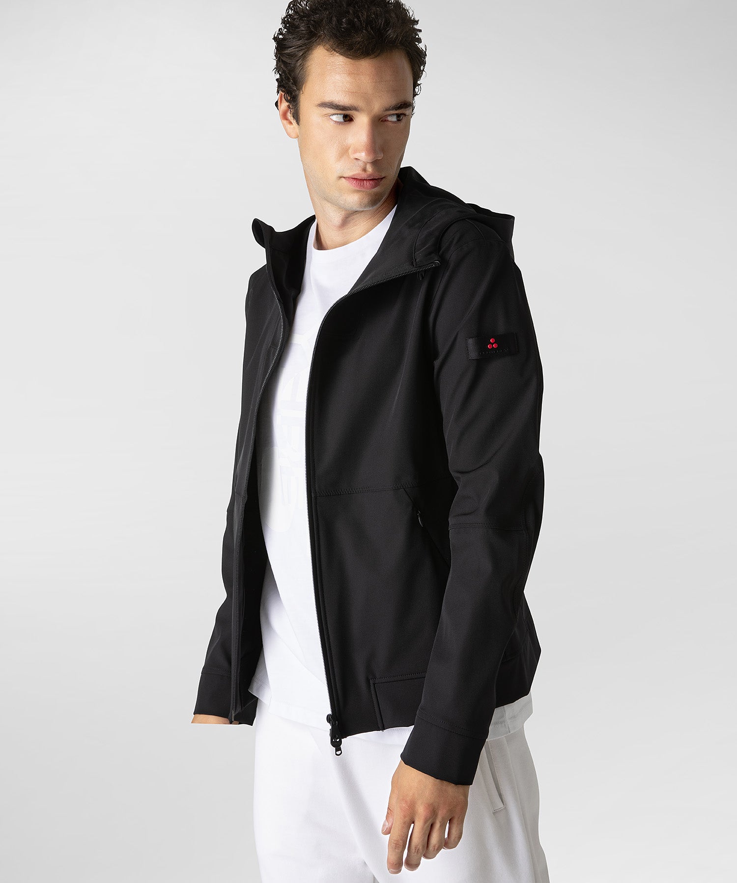 Giubbino Bomber con Logo Peuterey / Nero - Ideal Moda