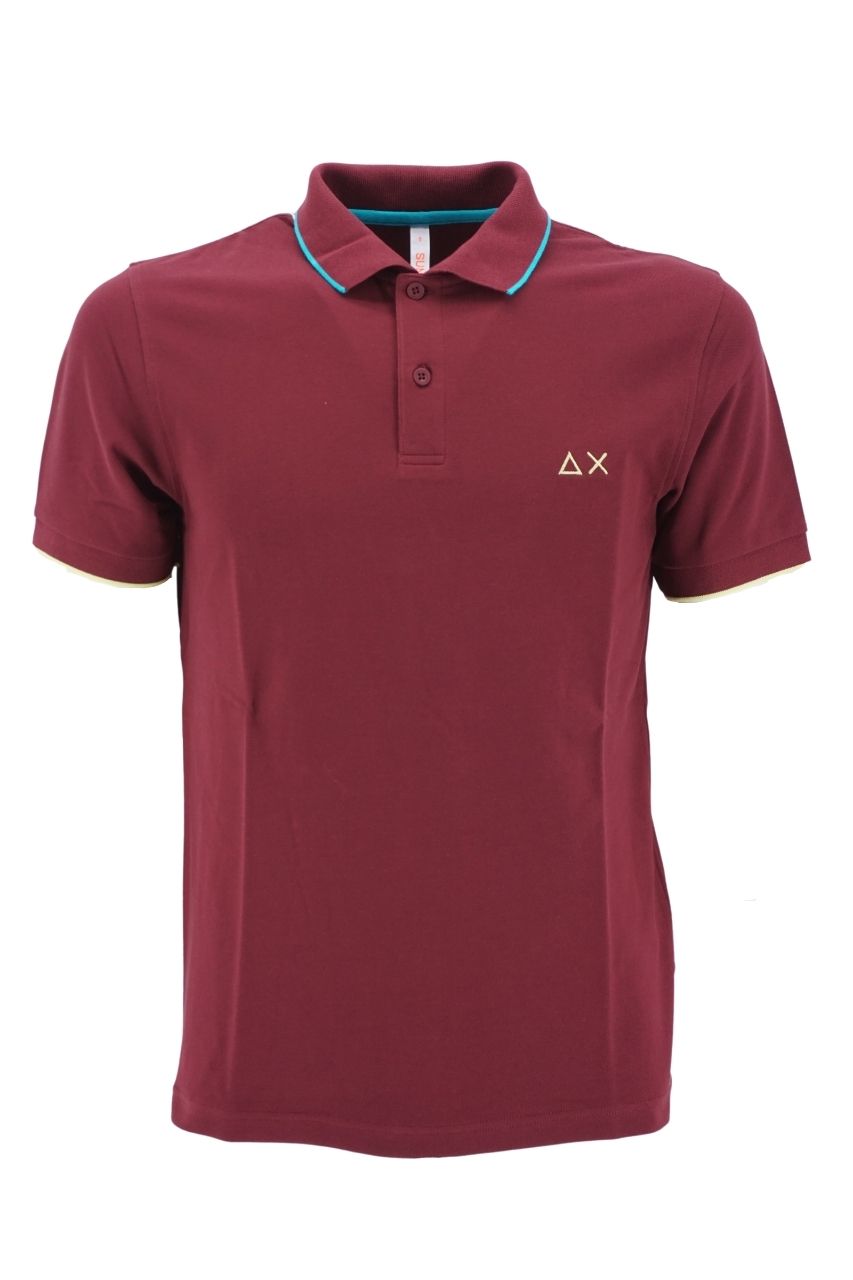 Polo Sun 68 con Contrasti / Bordeaux - Ideal Moda