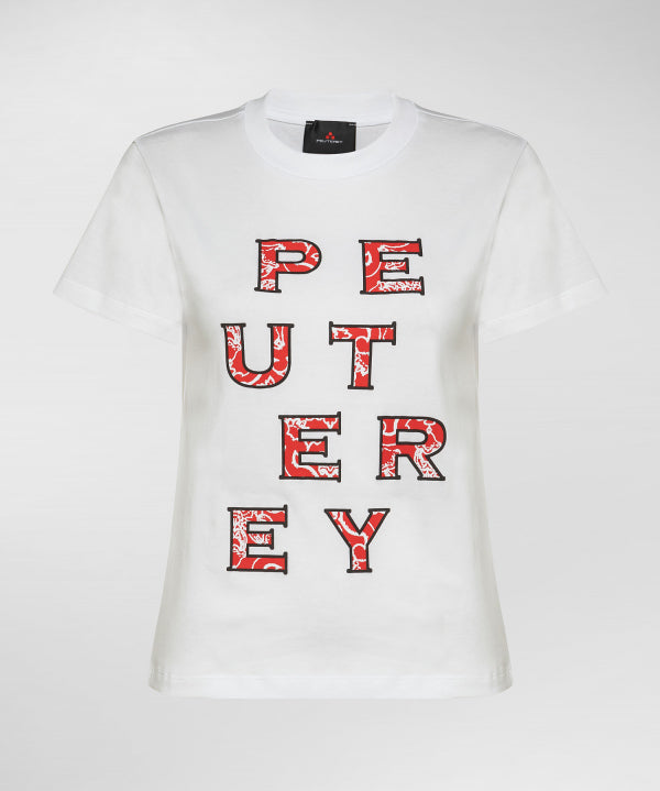 T-Shirt Peuterey con Stampa / Bianco - Ideal Moda