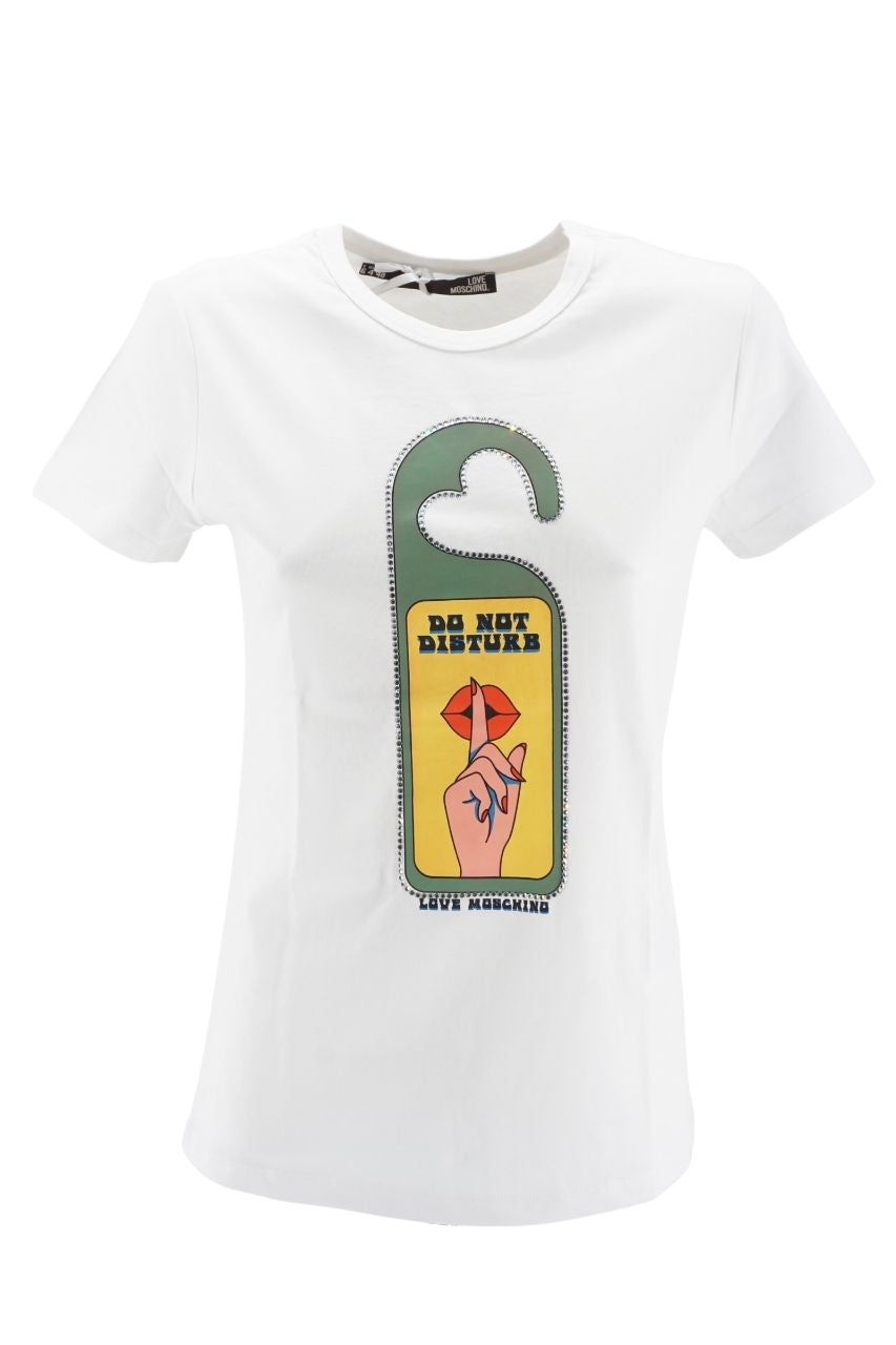 T-Shirt Love Moschino con Stampa / Bianco - Ideal Moda