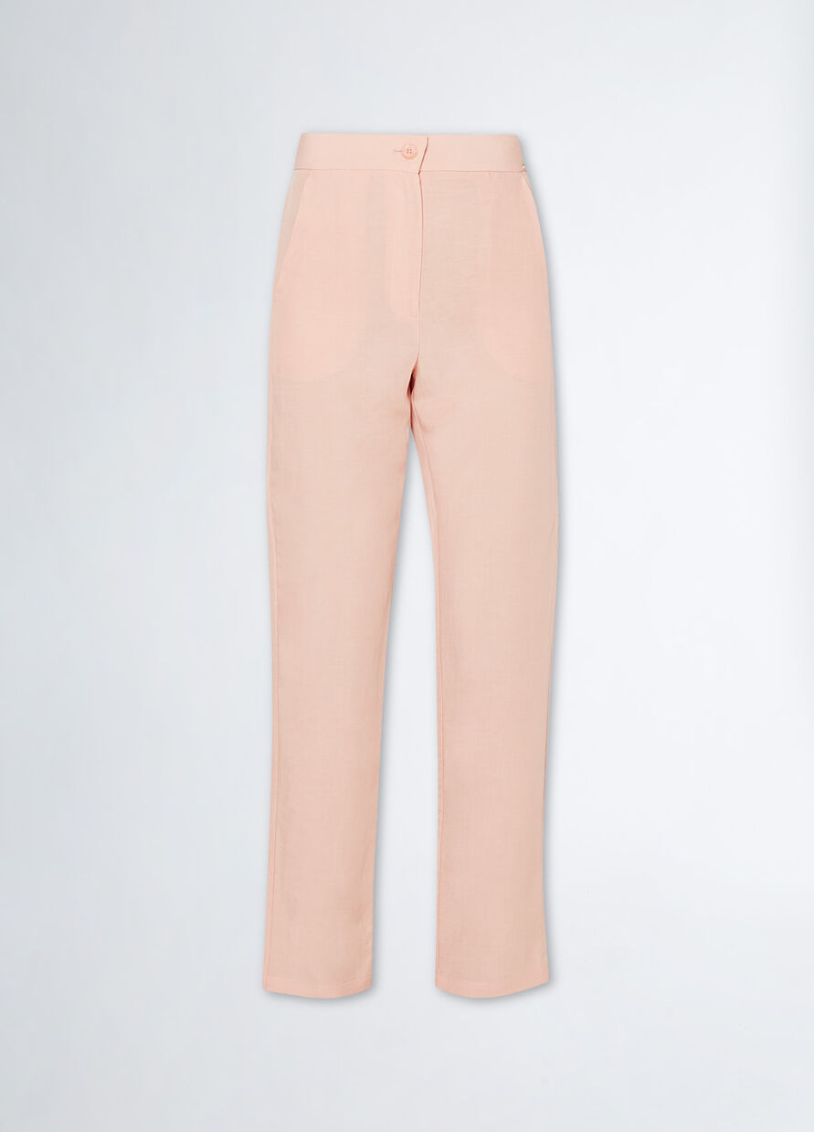 Pantalone in Misto Lino Liu Jo / Rosa - Ideal Moda