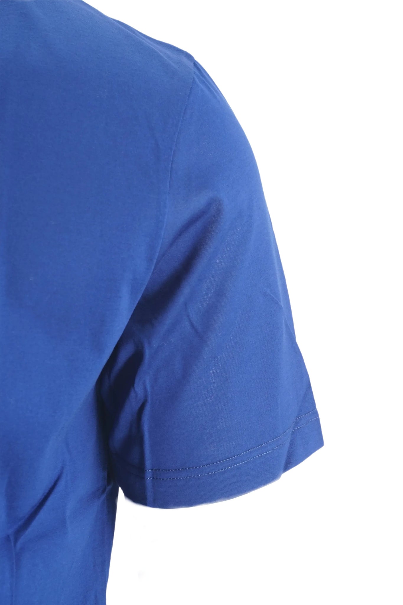 T-Shirt in Jersey Lucido di Cotone Paolo Pecora / Bluette - Ideal Moda