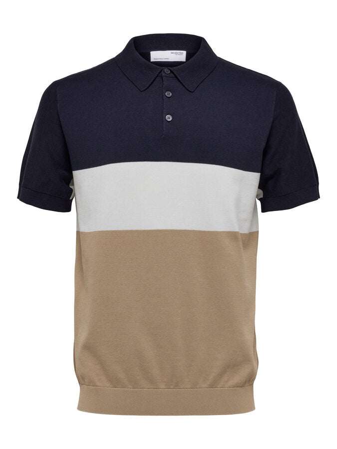 Polo con Contrasti Selected / Blu - Ideal Moda