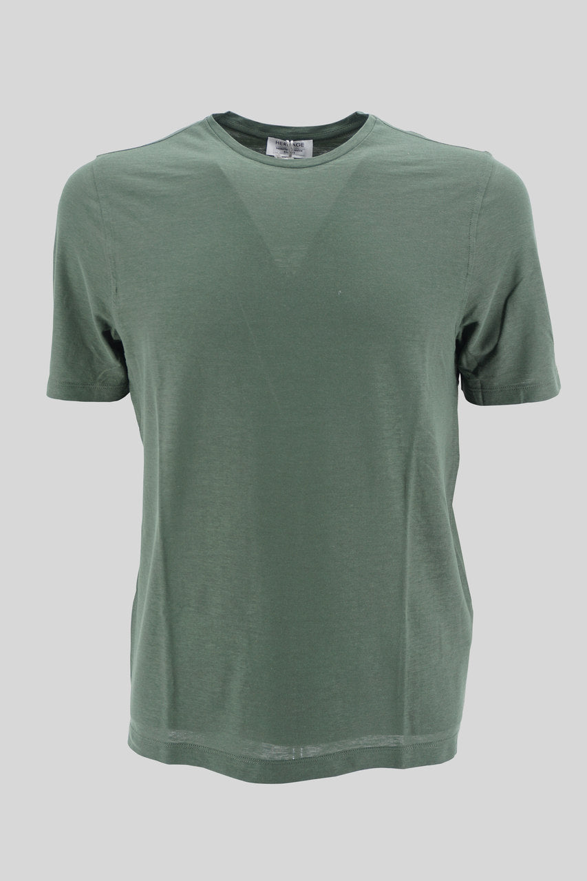 T-Shirt Girocollo / Verde - Ideal Moda