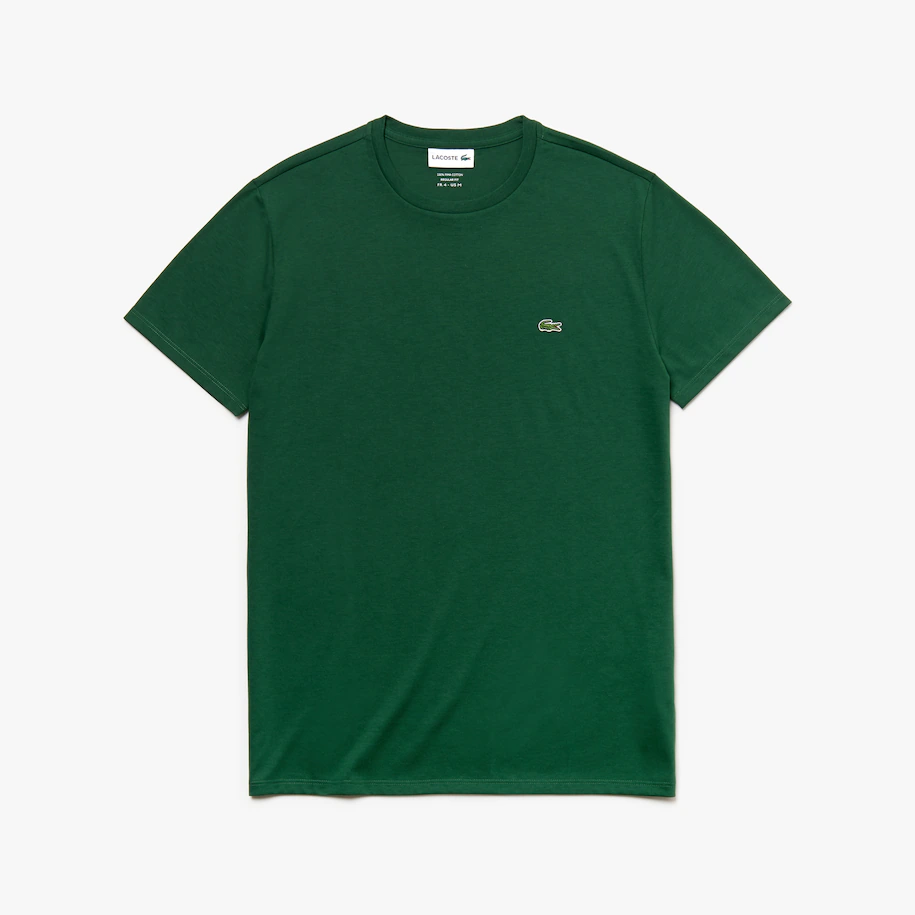 T-Shirt Lacoste in Pima Cotton / Verde - Ideal Moda