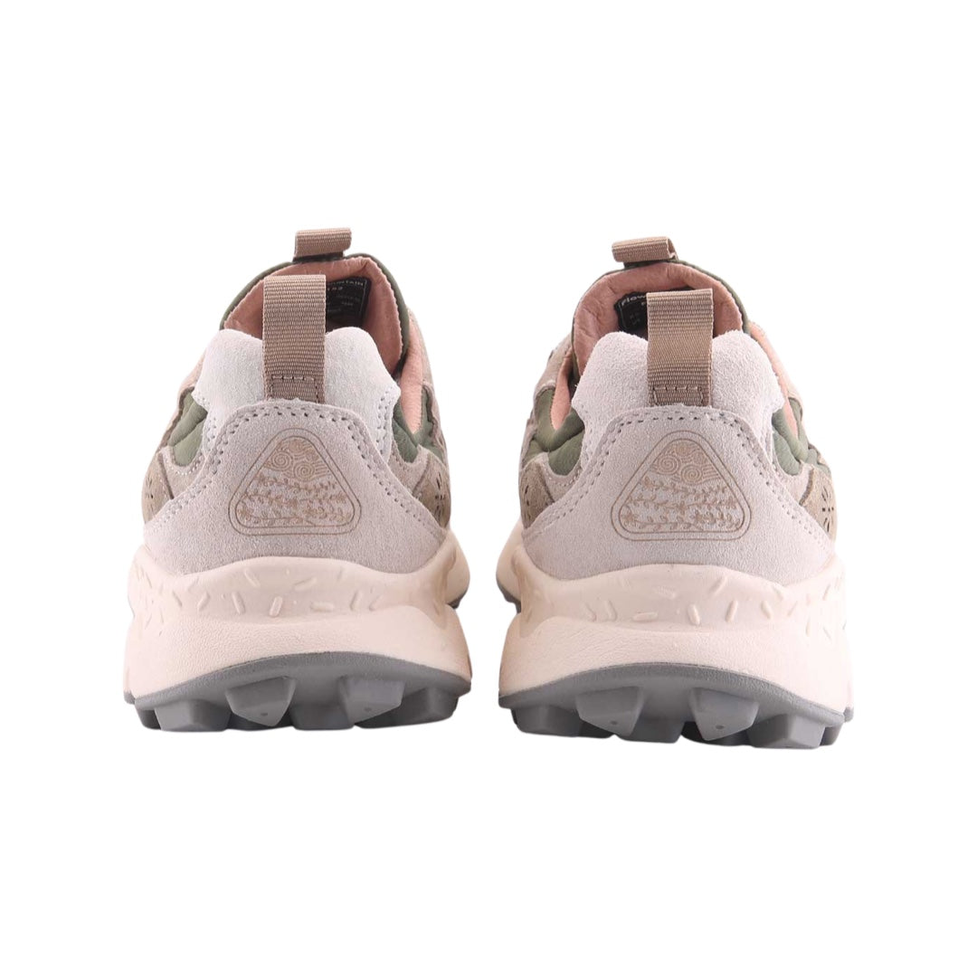 Sneakers in Suede e Tessuto Flower Mountain / Beige - Ideal Moda