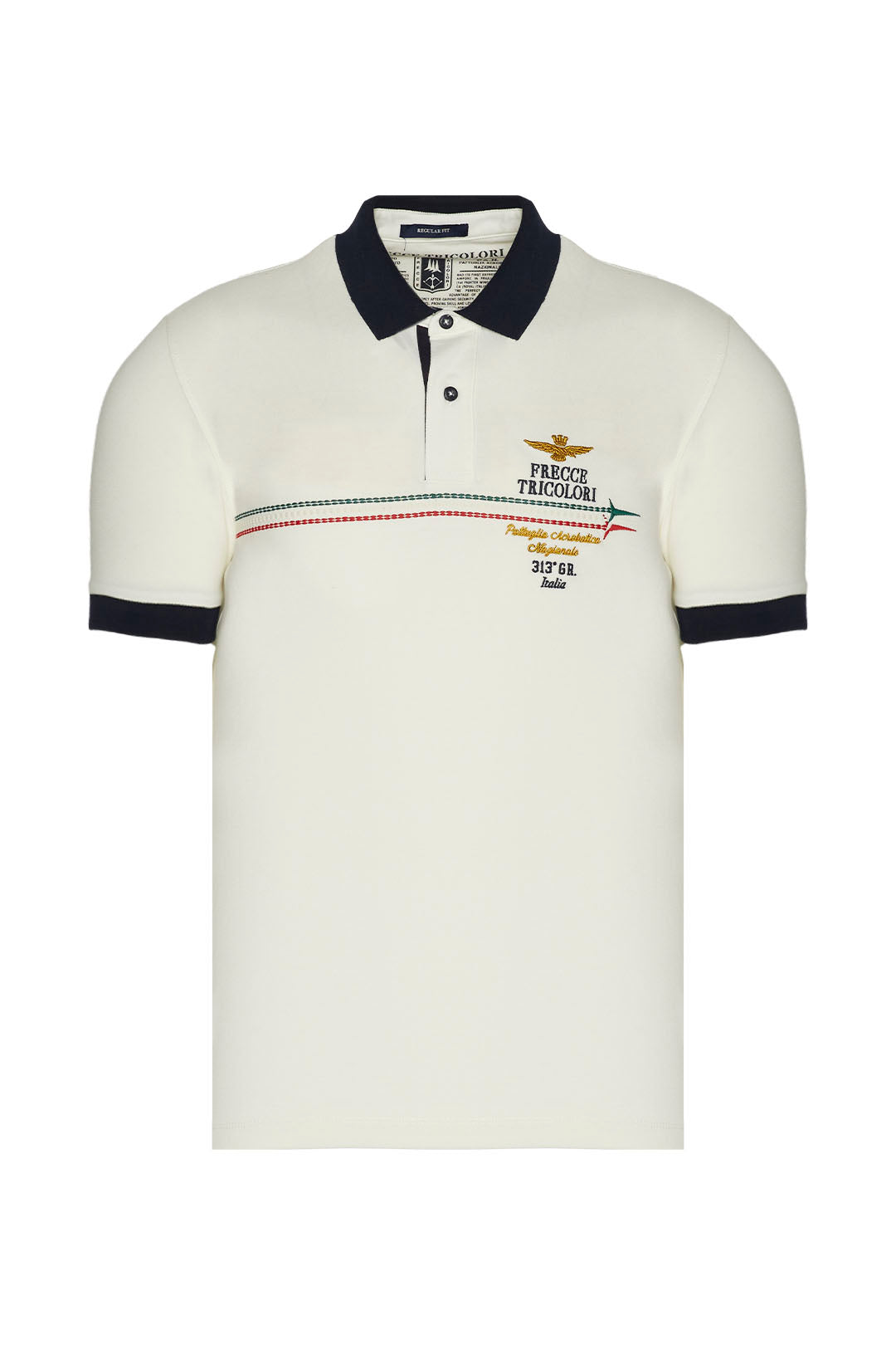 Polo con Ricami Aeronautica Militare / Bianco - Ideal Moda