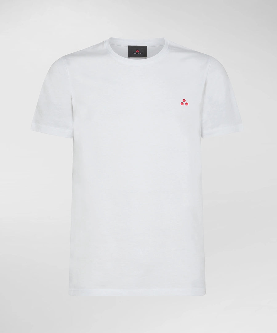 T-Shirt con Logo Ricamato Peuterey / Bianco - Ideal Moda